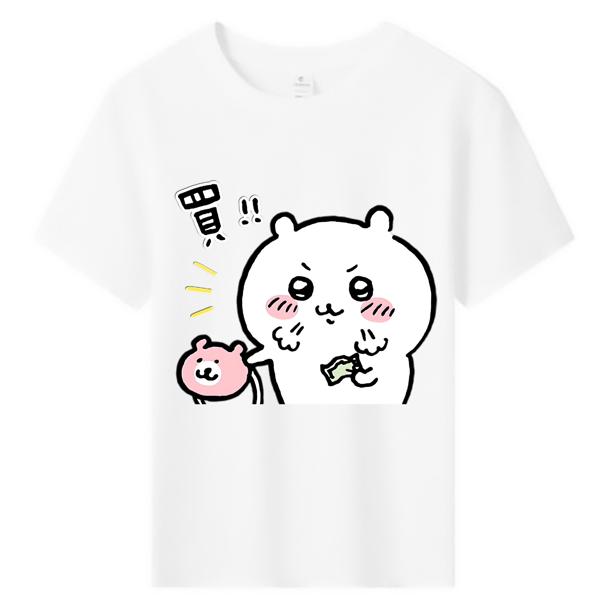 （画像用） ちいかわ ちいかわ Chii-kawa chiikawa 綿100％キッズTシャツ（フロントプリント）