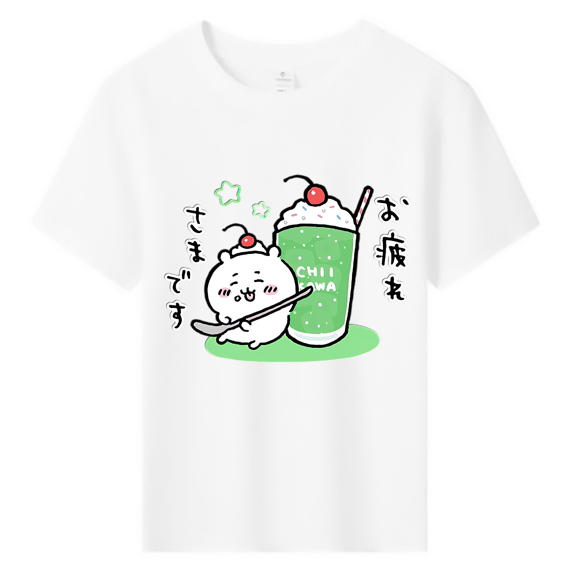 （画像用） ちいかわ ちいかわ Chii-kawa chiikawa 綿100％キッズTシャツ（フロントプリント）