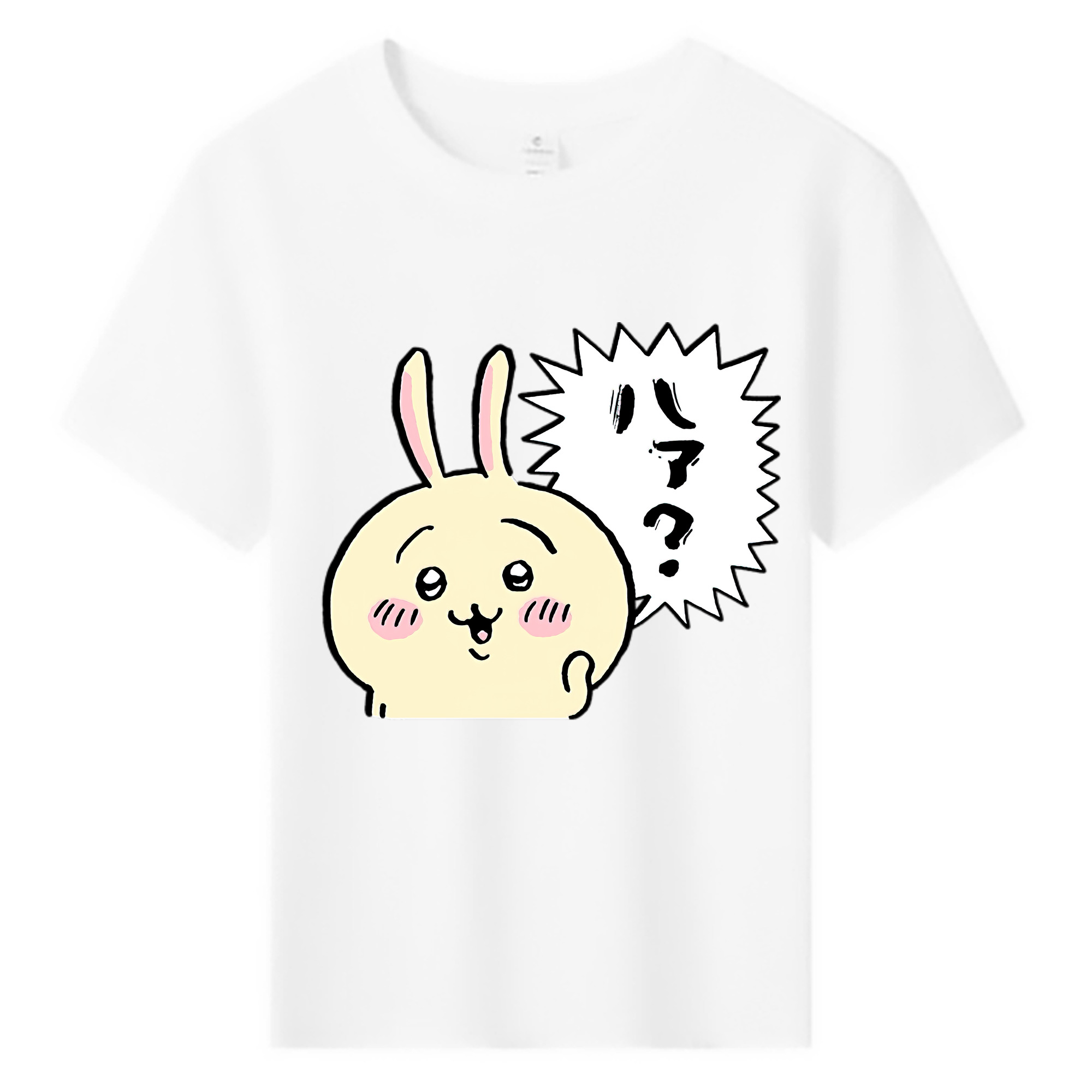 （画像用） ちいかわ うさぎ Chii-kawa usagi 綿100％キッズTシャツ（フロントプリント）