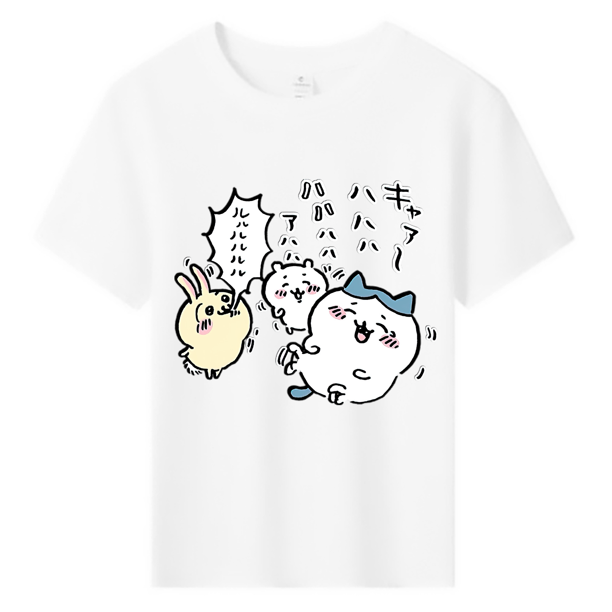 （画像用） ちいかわ うさぎ Chii-kawa usagi 綿100％キッズTシャツ（フロントプリント）