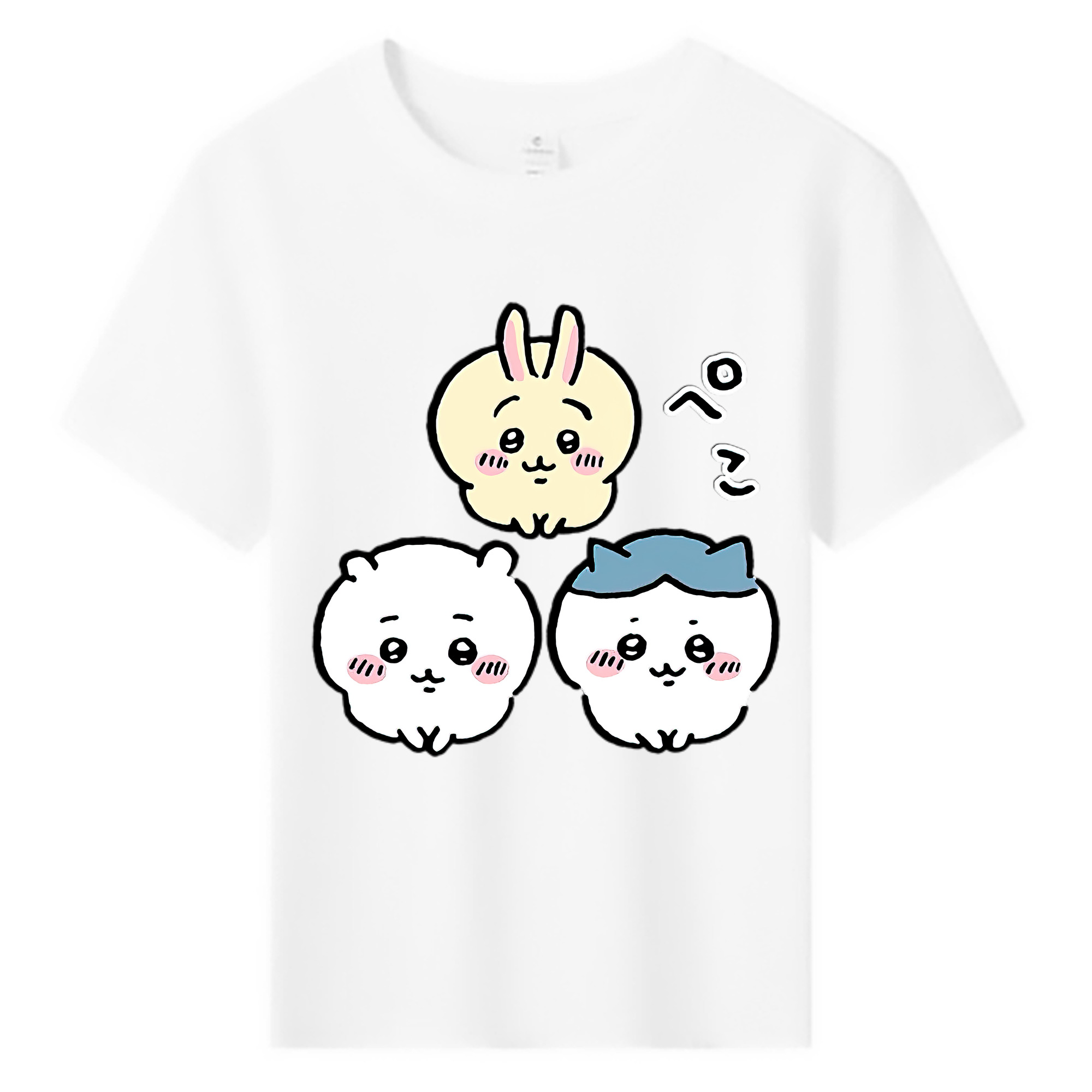 （画像用） ちいかわ うさぎ Chii-kawa usagi 綿100％キッズTシャツ（フロントプリント）