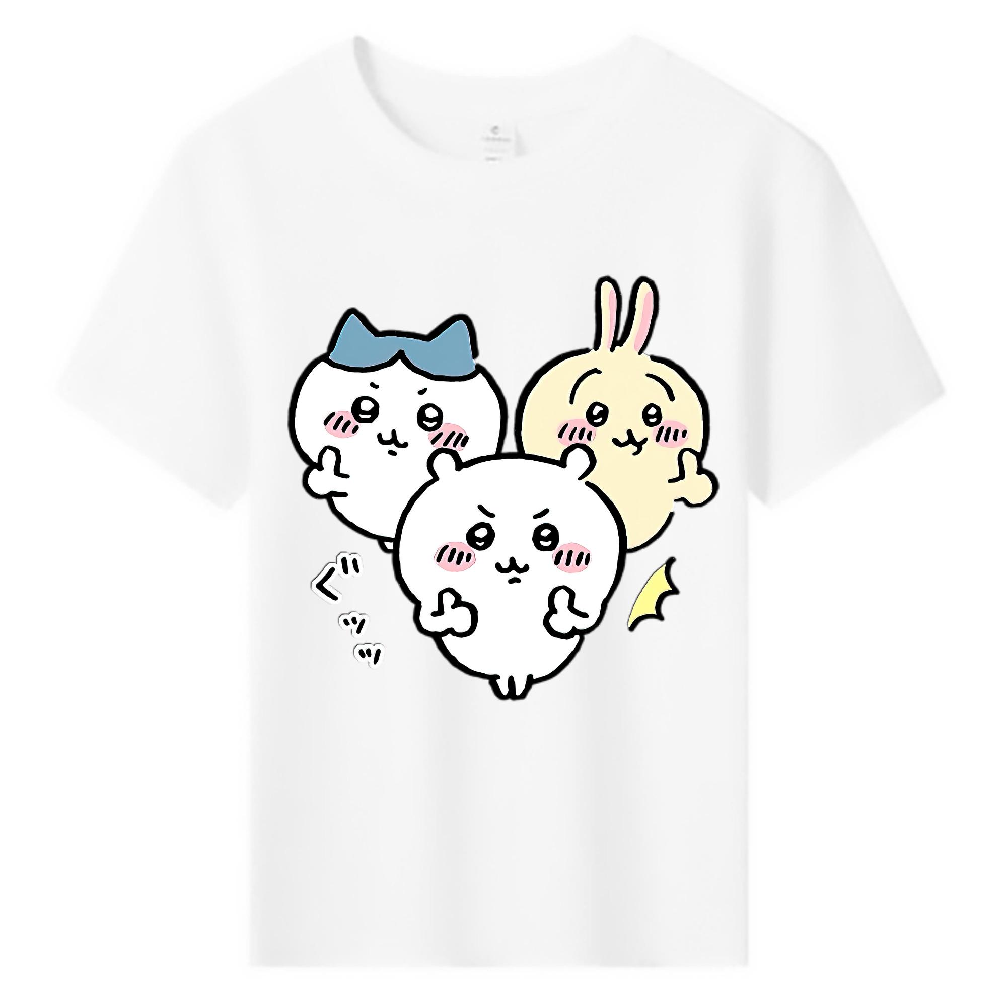 （画像用） ちいかわ うさぎ Chii-kawa usagi 綿100％キッズTシャツ（フロントプリント）