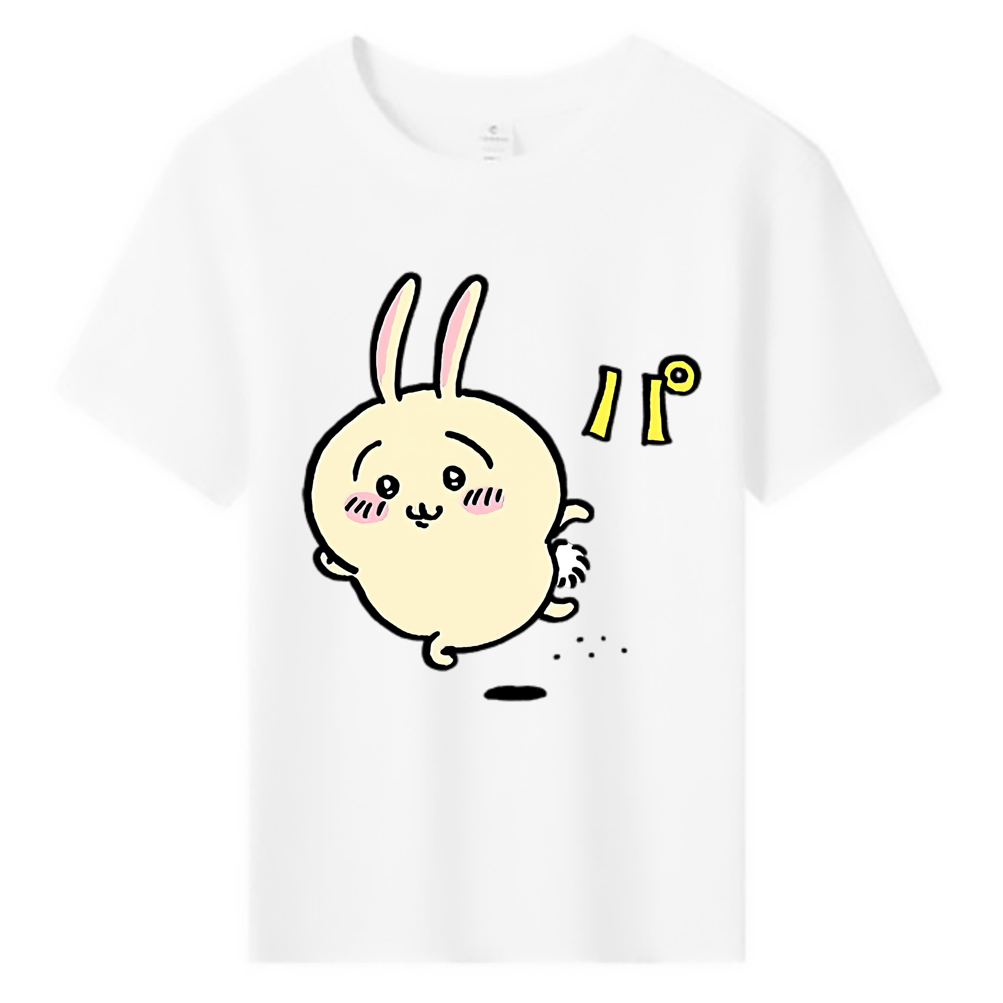 （画像用） ちいかわ うさぎ Chii-kawa usagi 綿100％キッズTシャツ（フロントプリント）