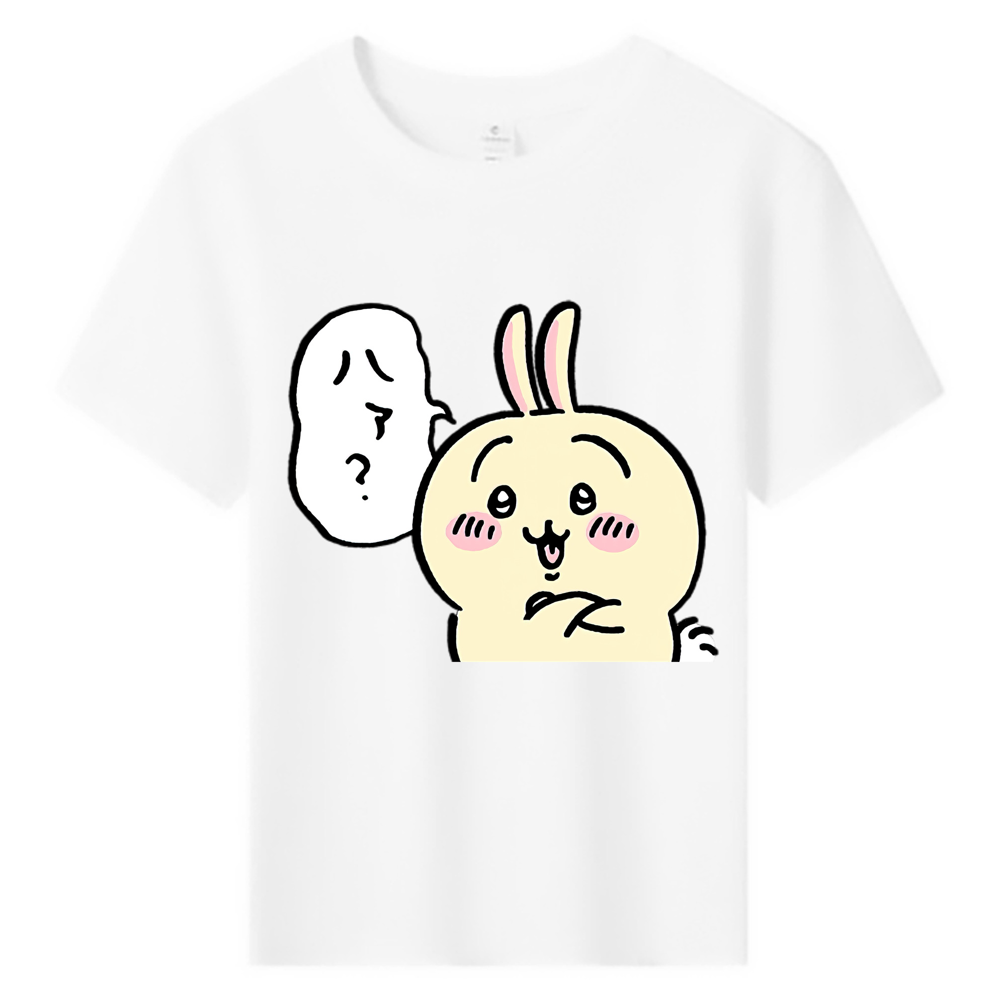 （画像用） ちいかわ うさぎ Chii-kawa usagi 綿100％キッズTシャツ（フロントプリント）