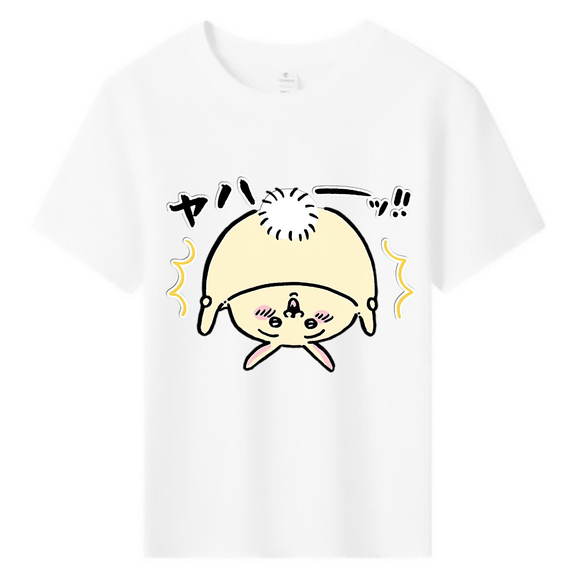 （画像用） ちいかわ うさぎ Chii-kawa usagi 綿100％キッズTシャツ（フロントプリント）