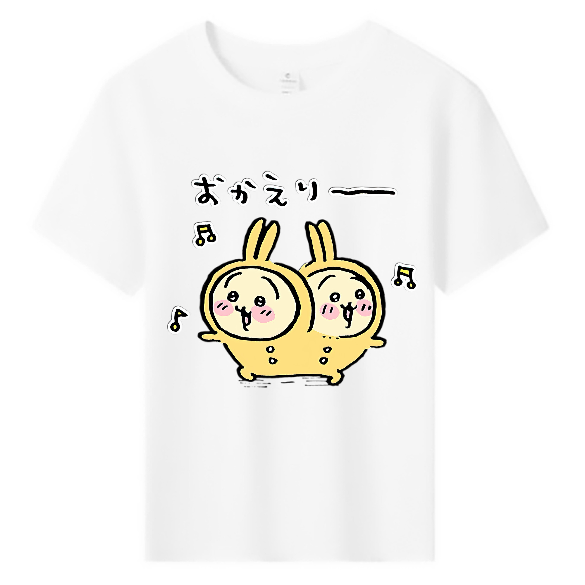 （画像用） ちいかわ うさぎ Chii-kawa usagi 綿100％キッズTシャツ（フロントプリント）