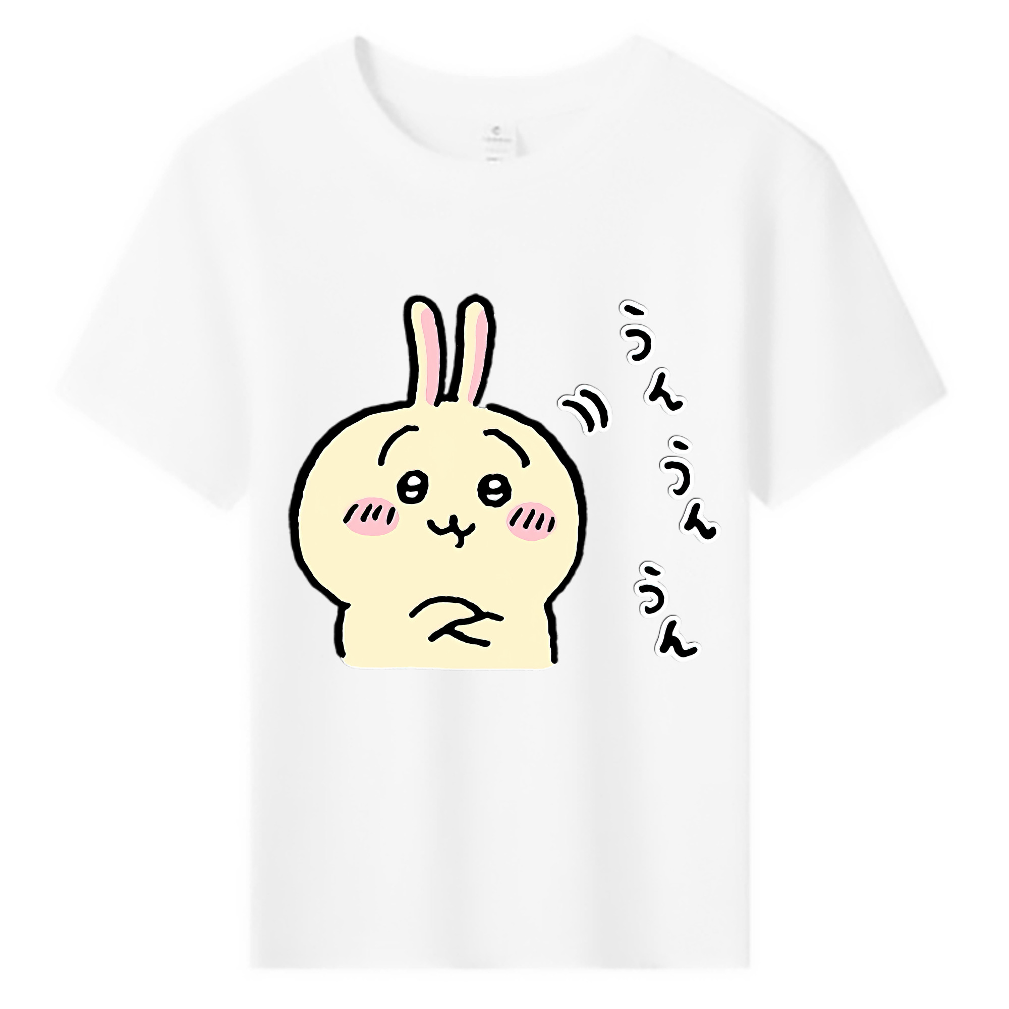 （画像用） ちいかわ うさぎ Chii-kawa usagi 綿100％キッズTシャツ（フロントプリント）