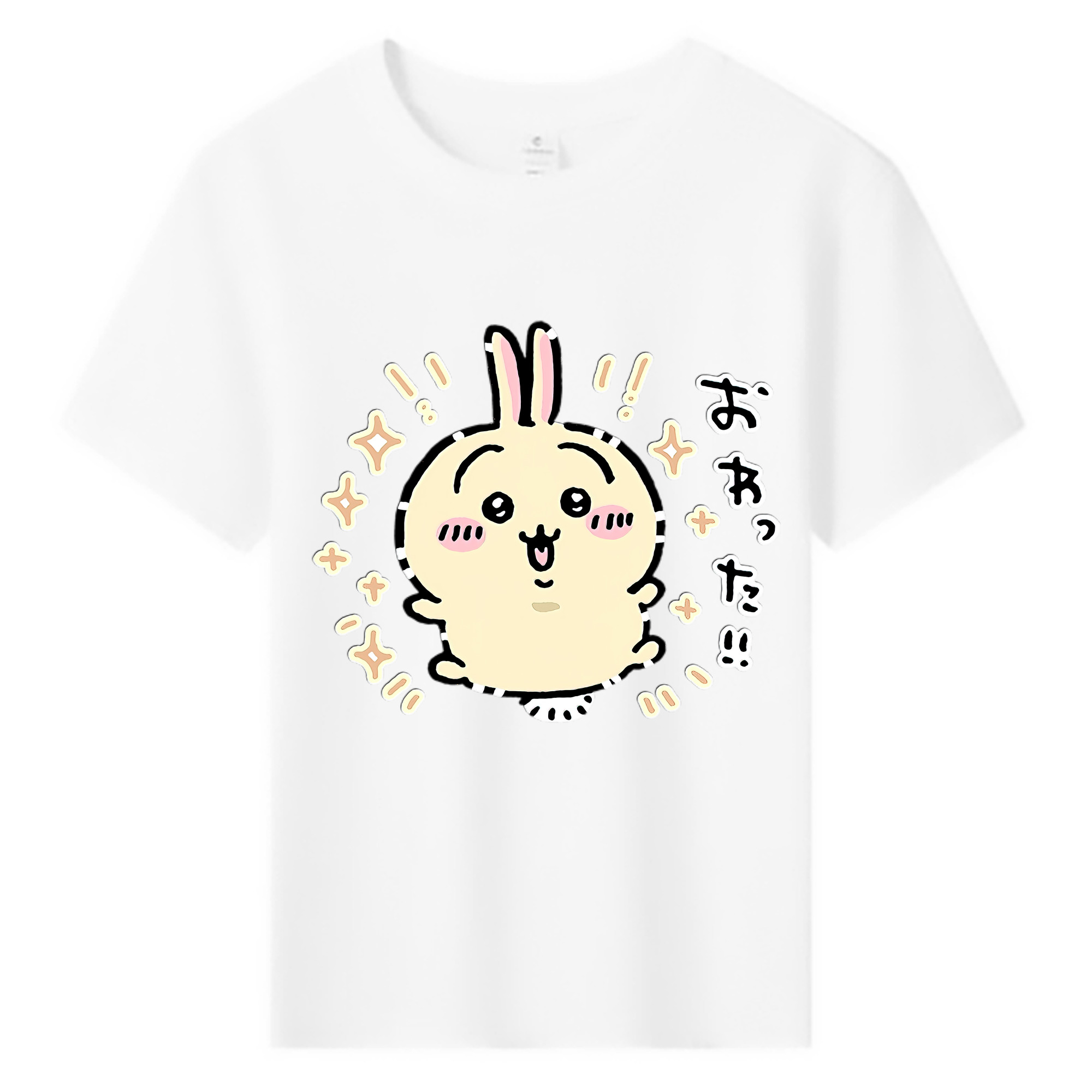 （画像用） ちいかわ うさぎ Chii-kawa usagi 綿100％キッズTシャツ（フロントプリント）