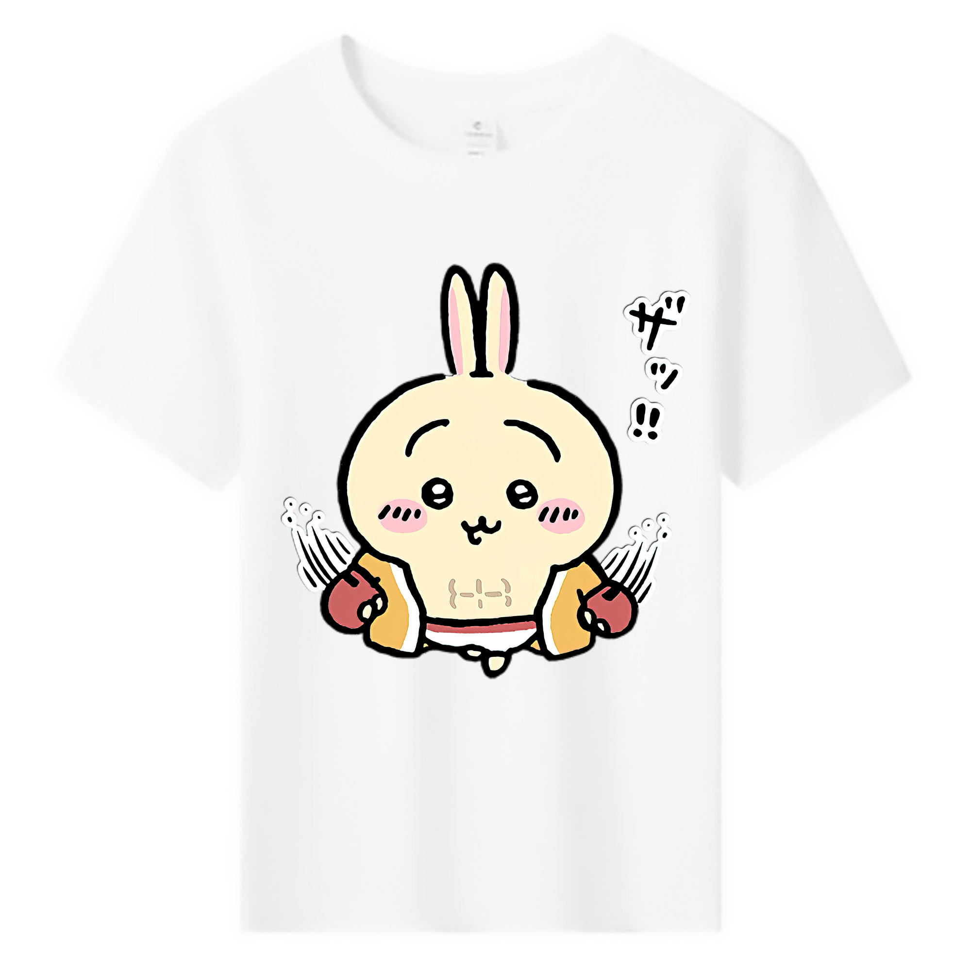 （画像用） ちいかわ うさぎ Chii-kawa usagi 綿100％キッズTシャツ（フロントプリント）