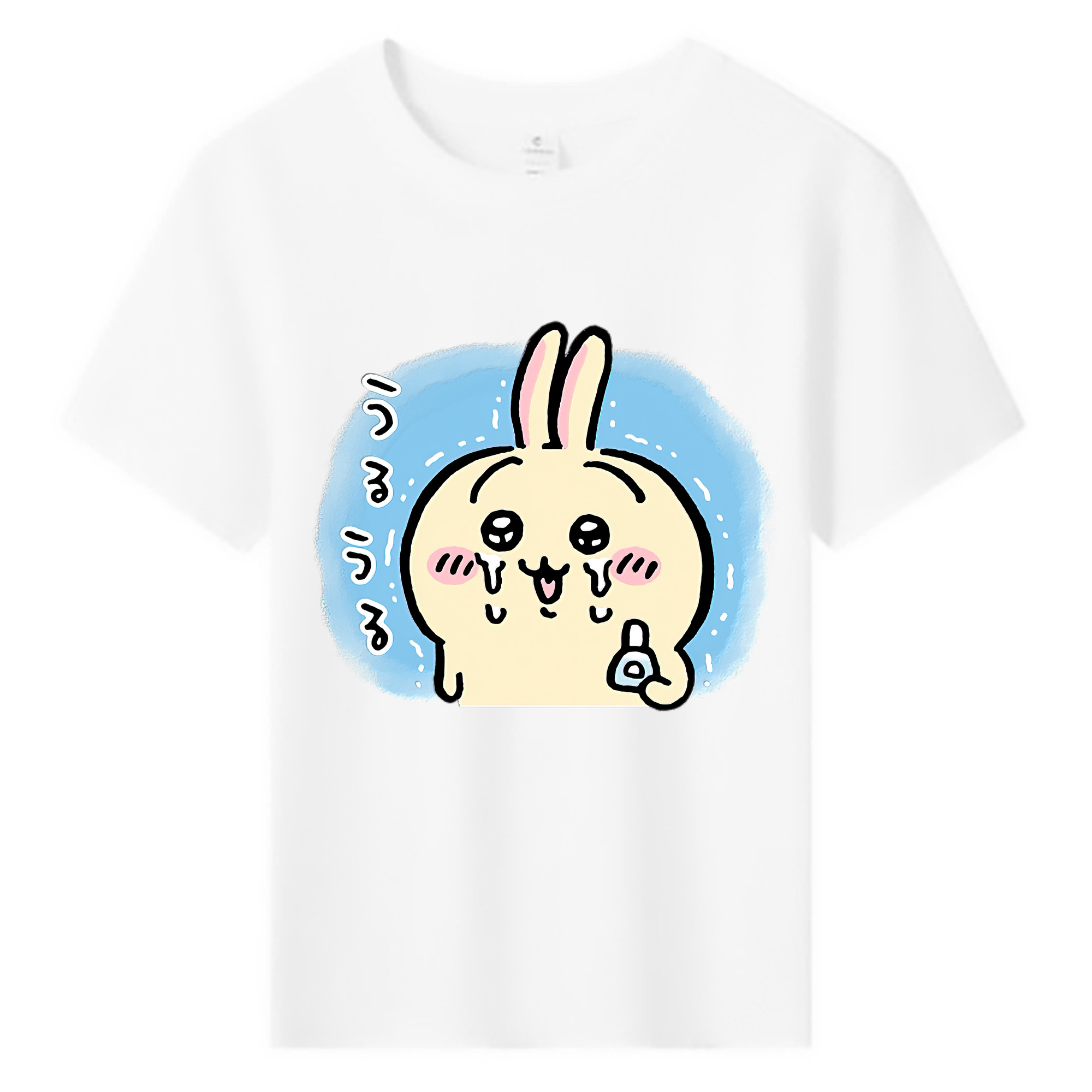 （画像用） ちいかわ うさぎ Chii-kawa usagi 綿100％キッズTシャツ（フロントプリント）