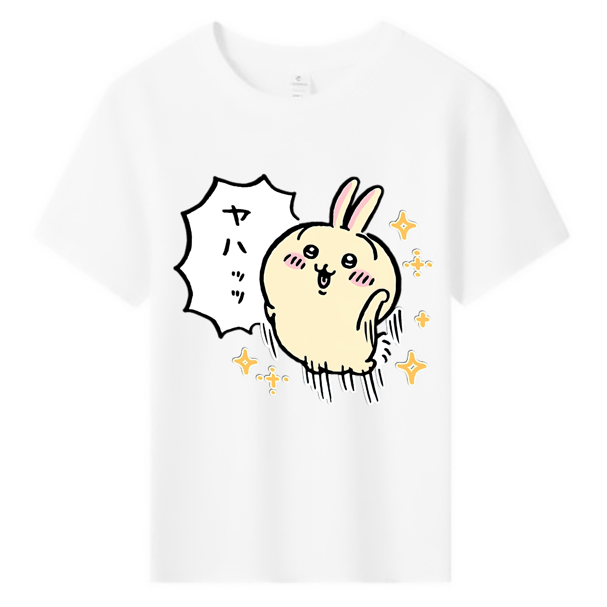 （画像用） ちいかわ うさぎ Chii-kawa usagi 綿100％キッズTシャツ（フロントプリント）