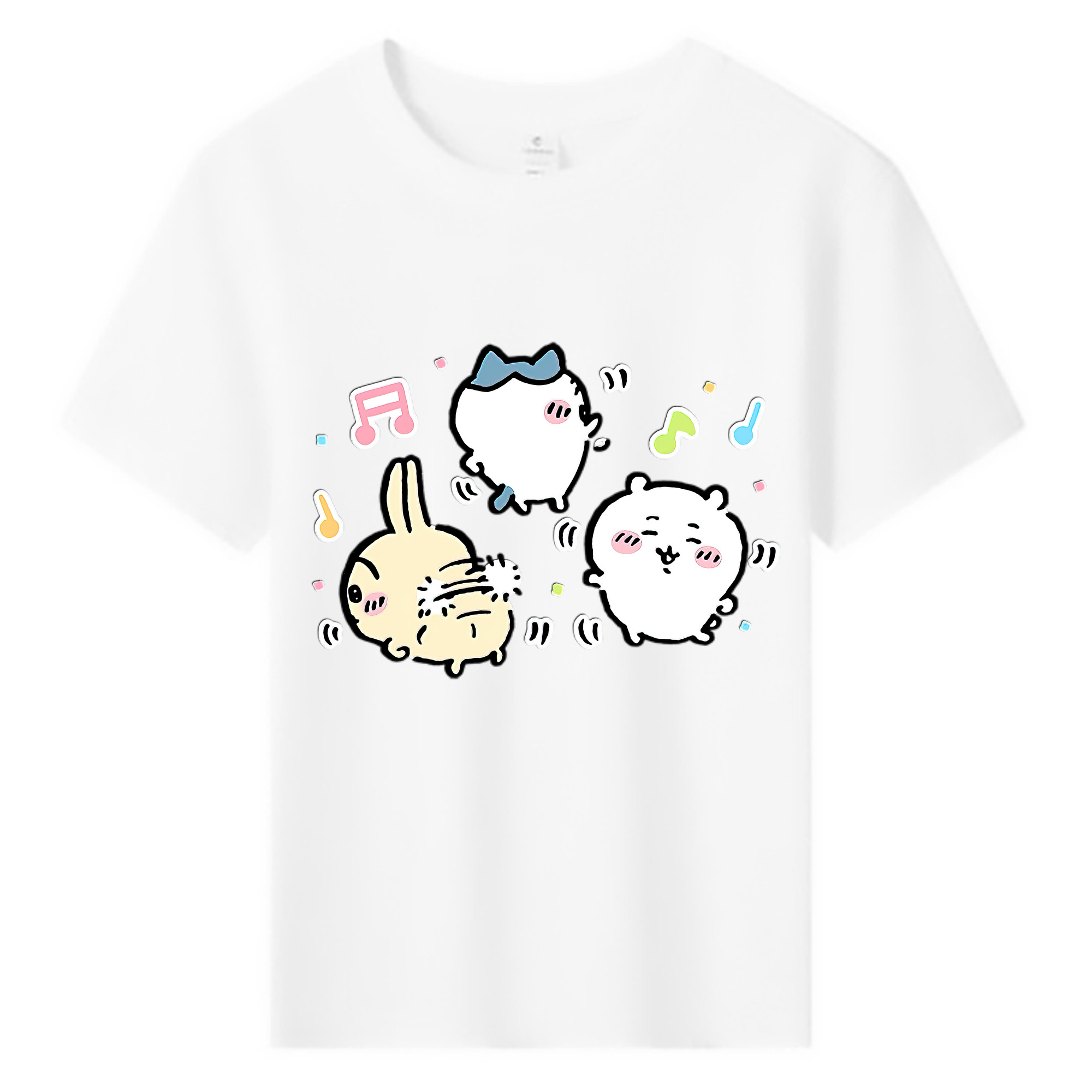 （画像用） ちいかわ うさぎ Chii-kawa usagi 綿100％キッズTシャツ（フロントプリント）