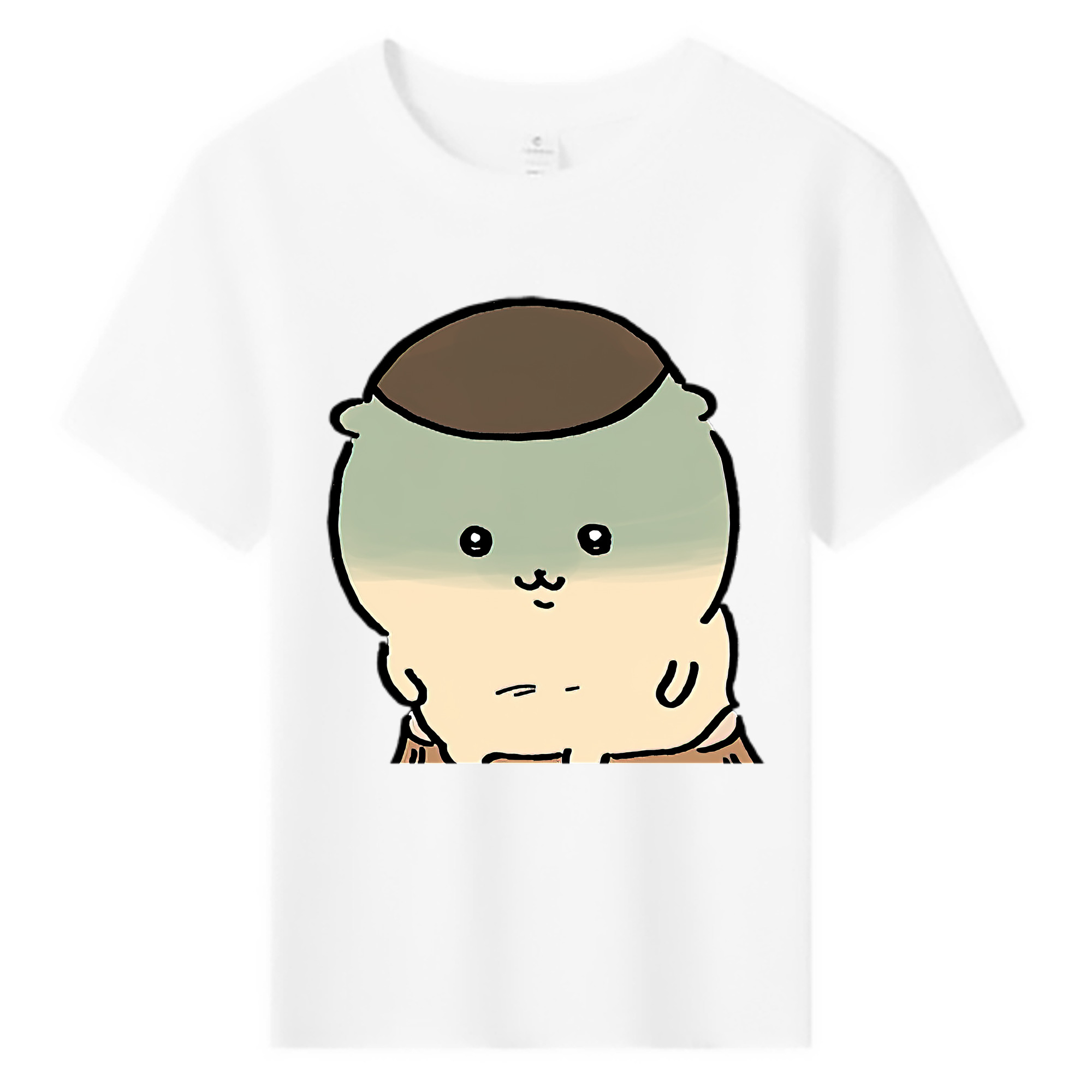 （画像用） ちいかわ くりまんじゅう Chii-kawa kuri manjū 綿100％キッズTシャツ（フロントプリント）