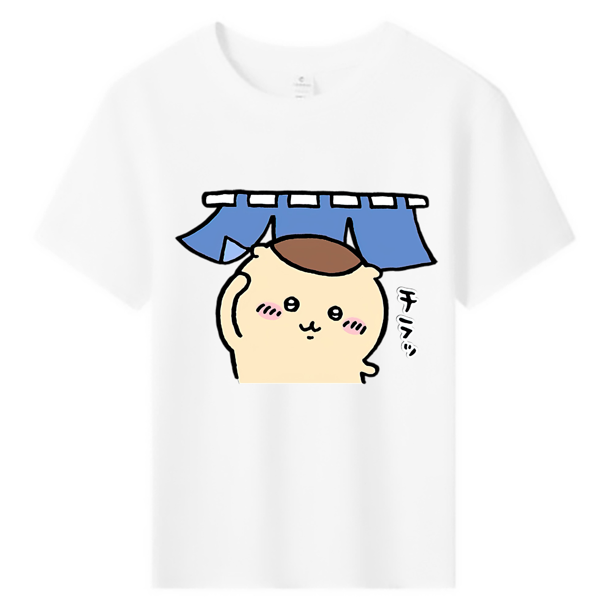 （画像用） ちいかわ くりまんじゅう Chii-kawa kuri manjū 綿100％キッズTシャツ（フロントプリント）