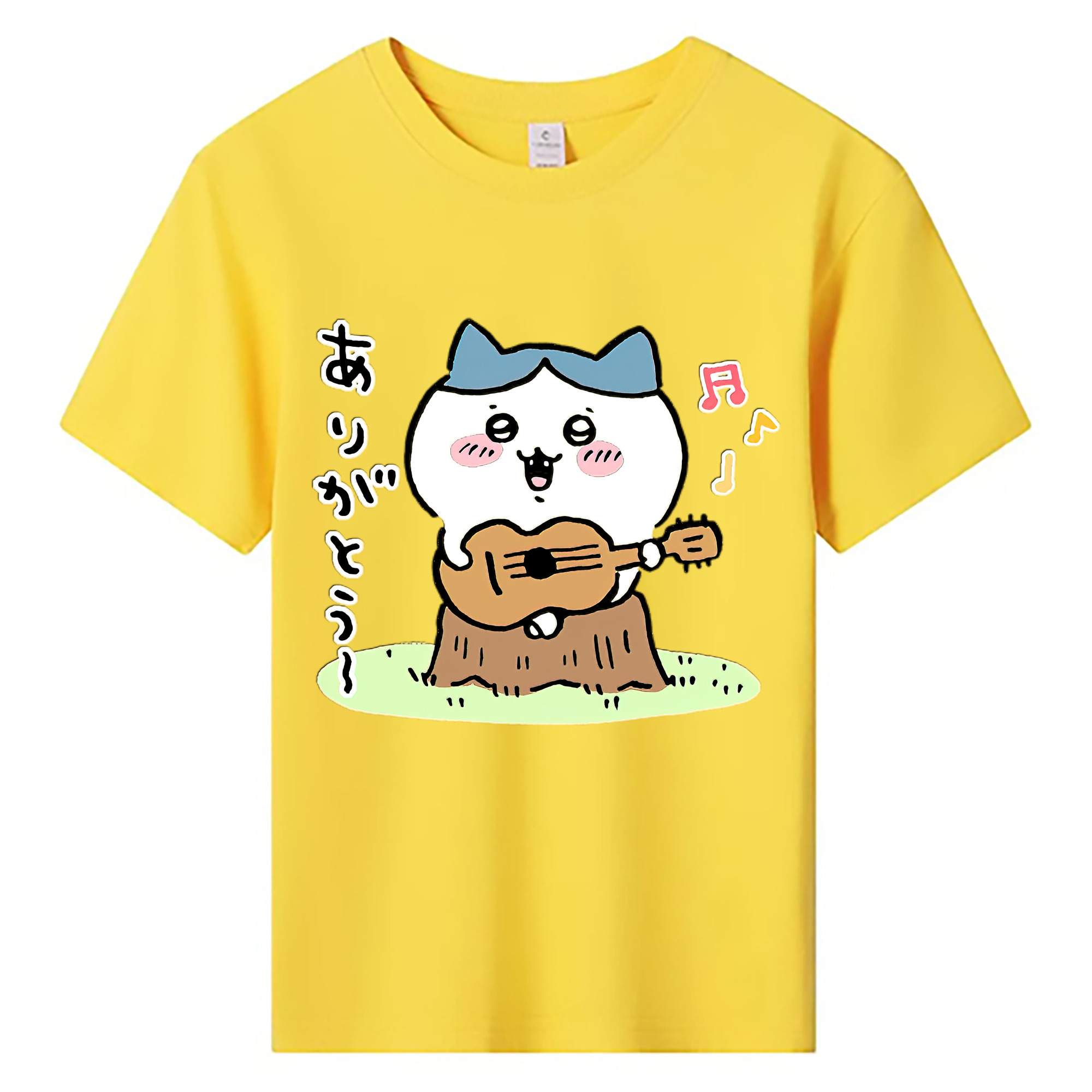 （画像用） ちいかわ ハチワレ Chii-kawa hachiware 綿100％キッズTシャツ（フロントプリント）