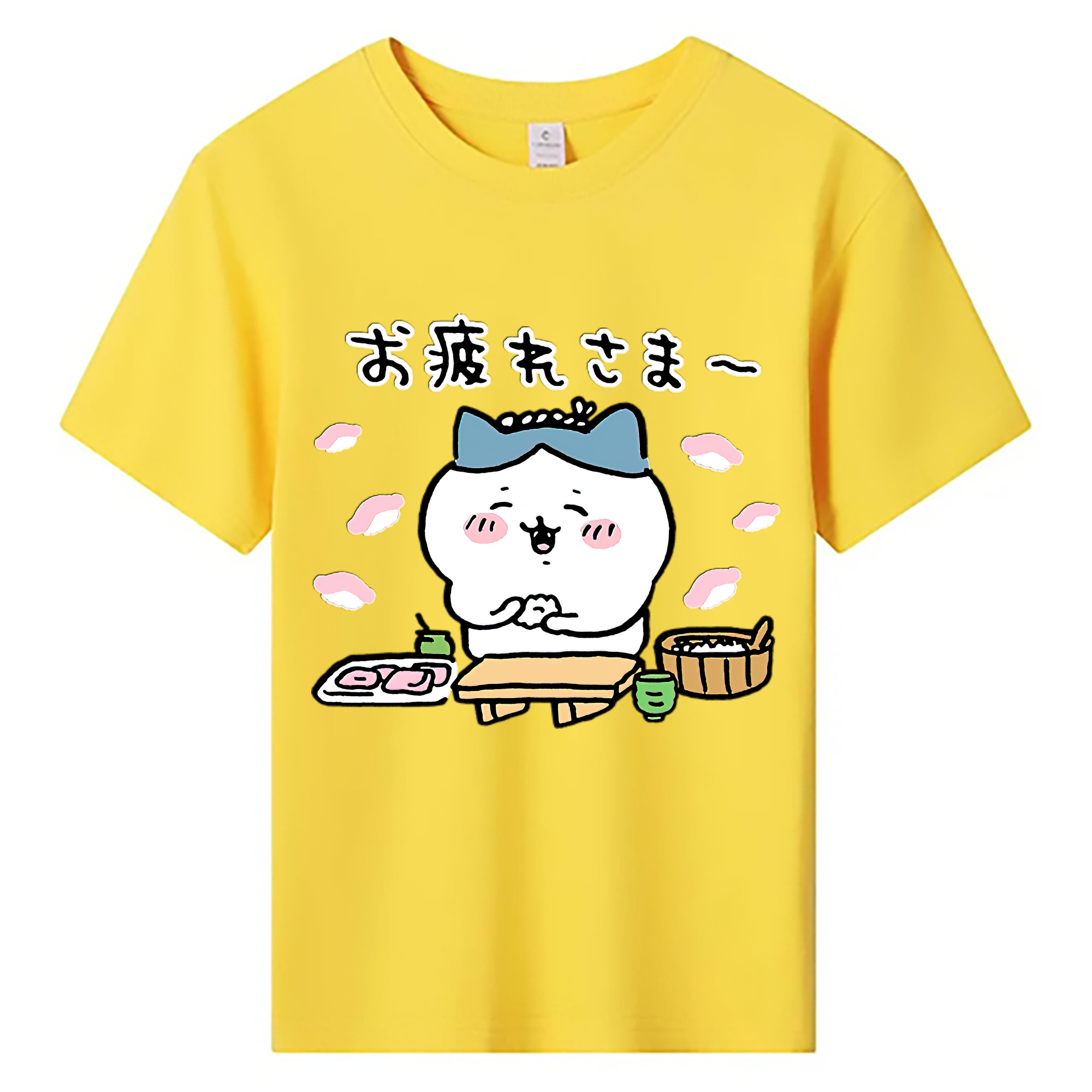（画像用） ちいかわ ハチワレ Chii-kawa hachiware 綿100％キッズTシャツ（フロントプリント）