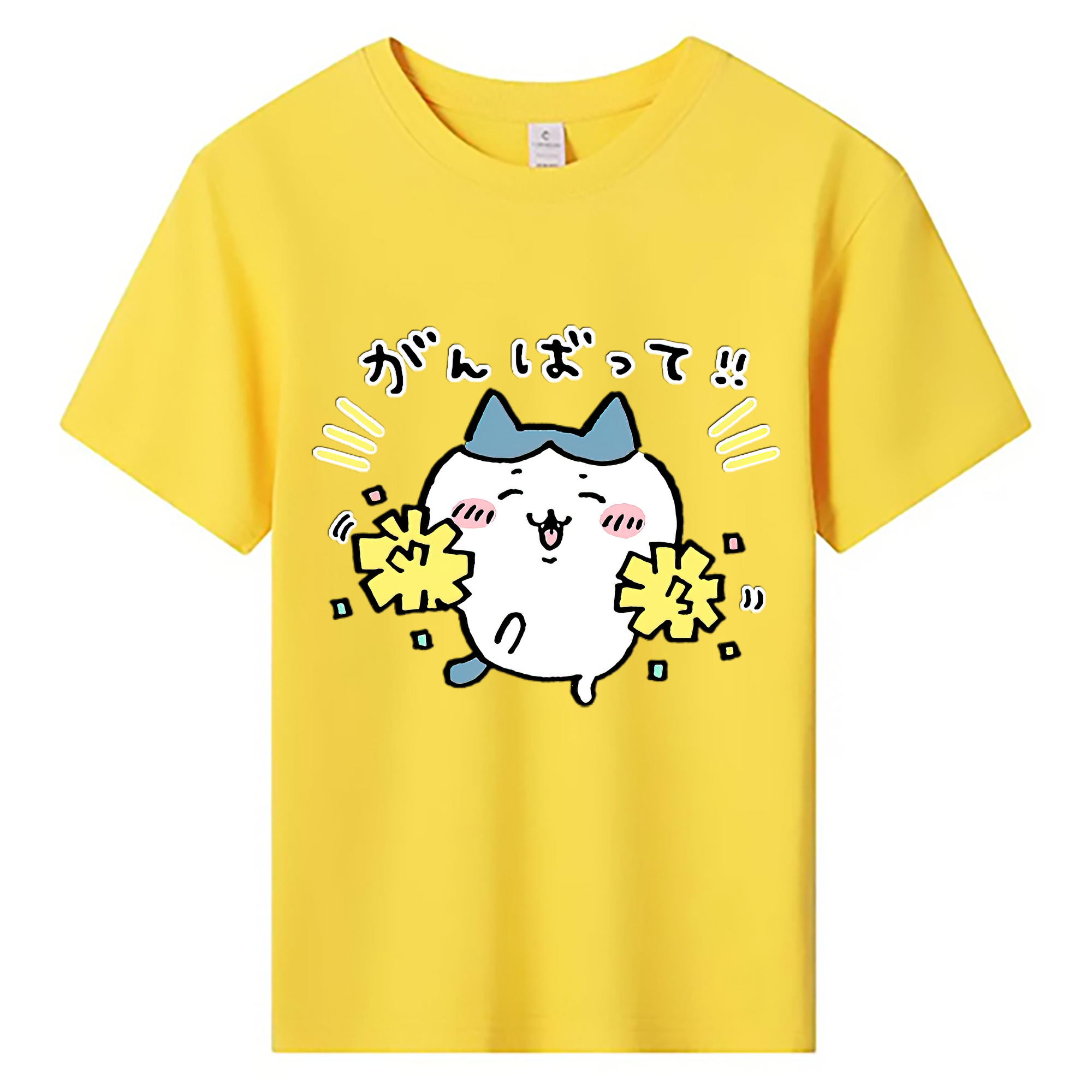（画像用） ちいかわ ハチワレ Chii-kawa hachiware 綿100％キッズTシャツ（フロントプリント）