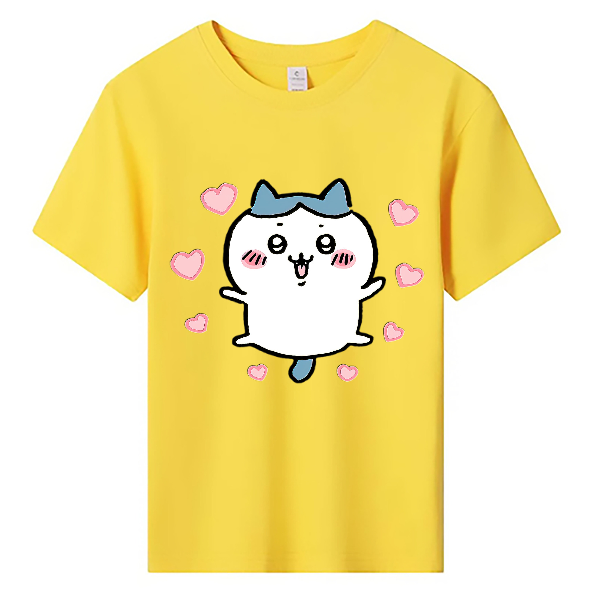 （画像用） ちいかわ ハチワレ Chii-kawa hachiware 綿100％キッズTシャツ（フロントプリント）