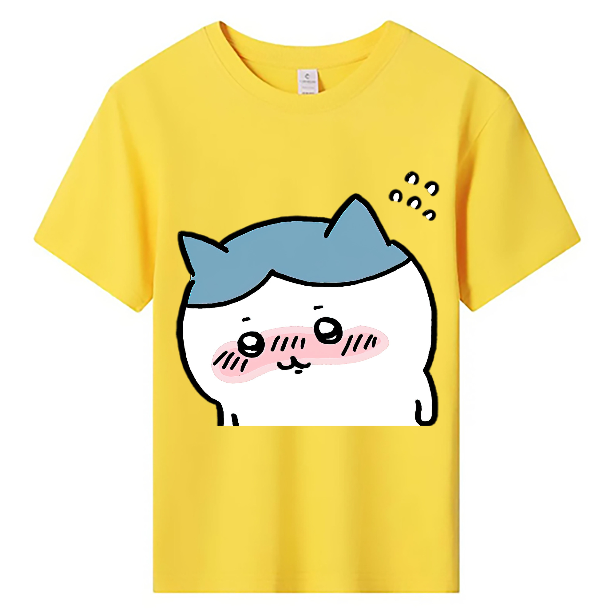 （画像用） ちいかわ ハチワレ Chii-kawa hachiware 綿100％キッズTシャツ（フロントプリント）