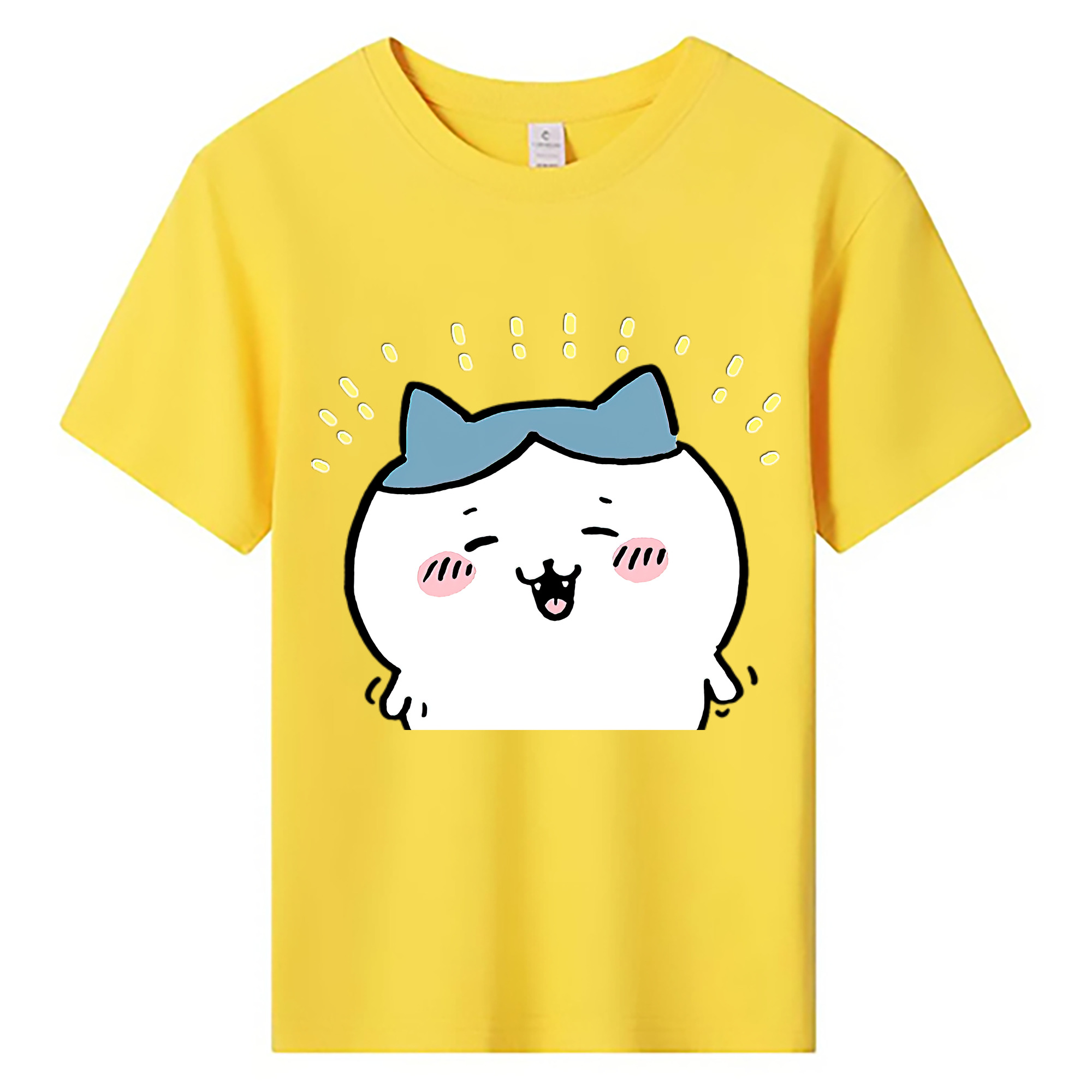 （画像用） ちいかわ ハチワレ Chii-kawa hachiware 綿100％キッズTシャツ（フロントプリント）