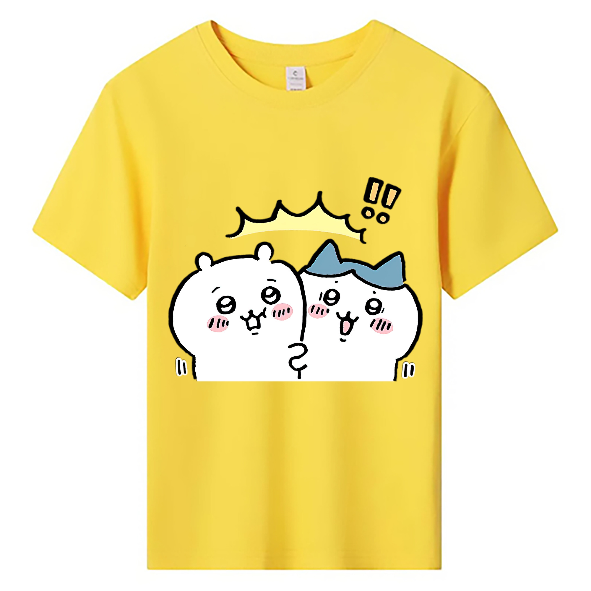 （画像用） ちいかわ ハチワレ Chii-kawa hachiware 綿100％キッズTシャツ（フロントプリント）