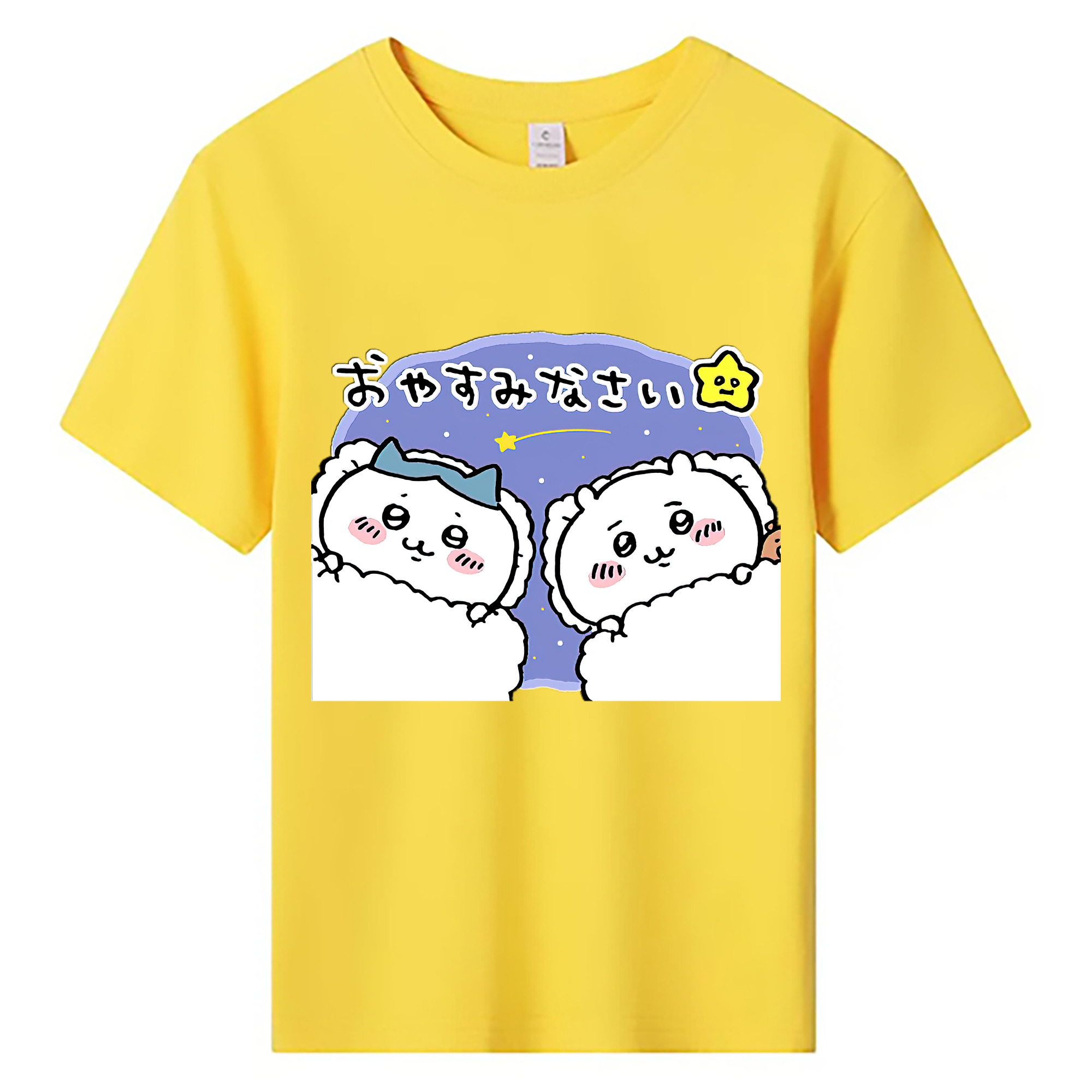 （画像用） ちいかわ ハチワレ Chii-kawa hachiware 綿100％キッズTシャツ（フロントプリント）