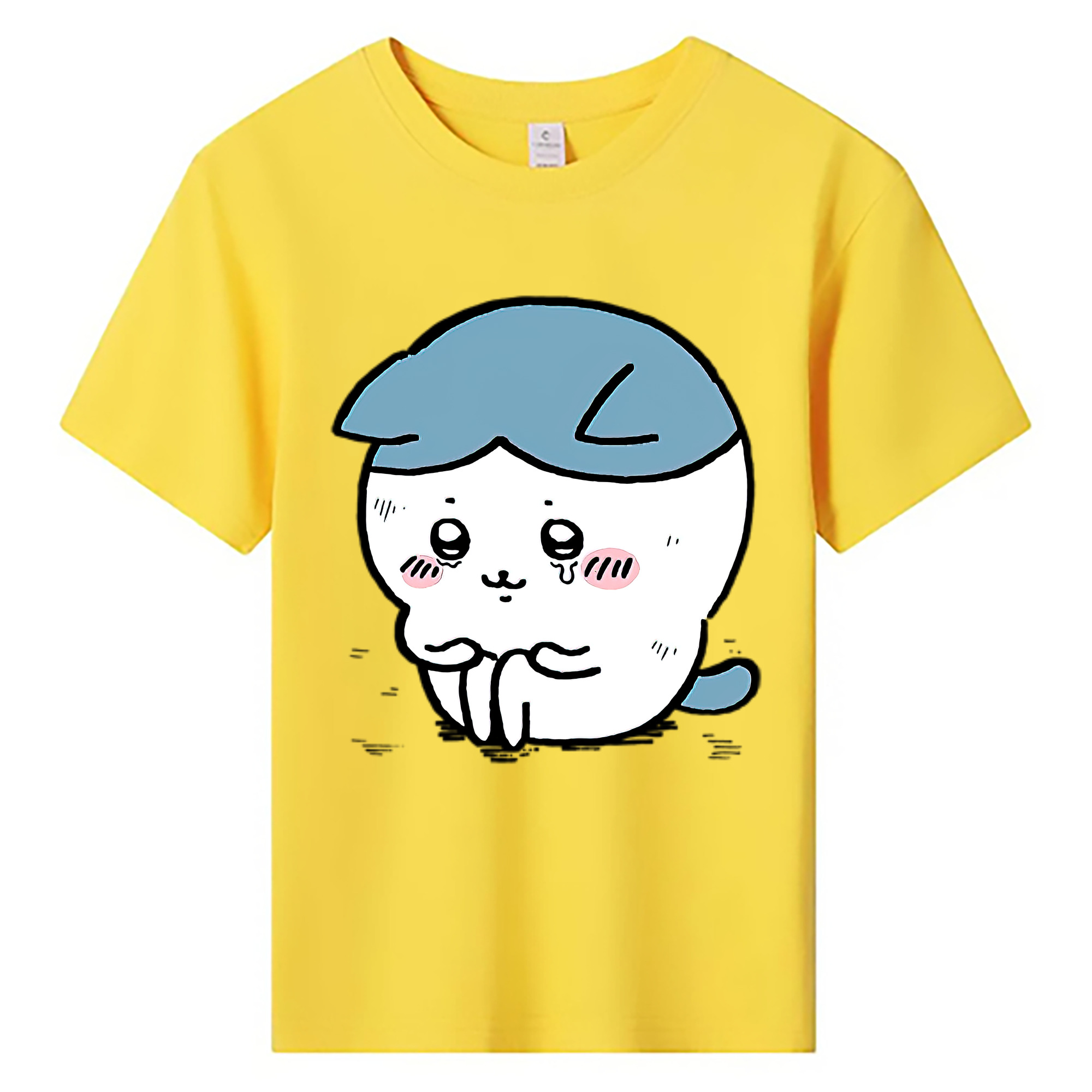 （画像用） ちいかわ ハチワレ Chii-kawa hachiware 綿100％キッズTシャツ（フロントプリント）