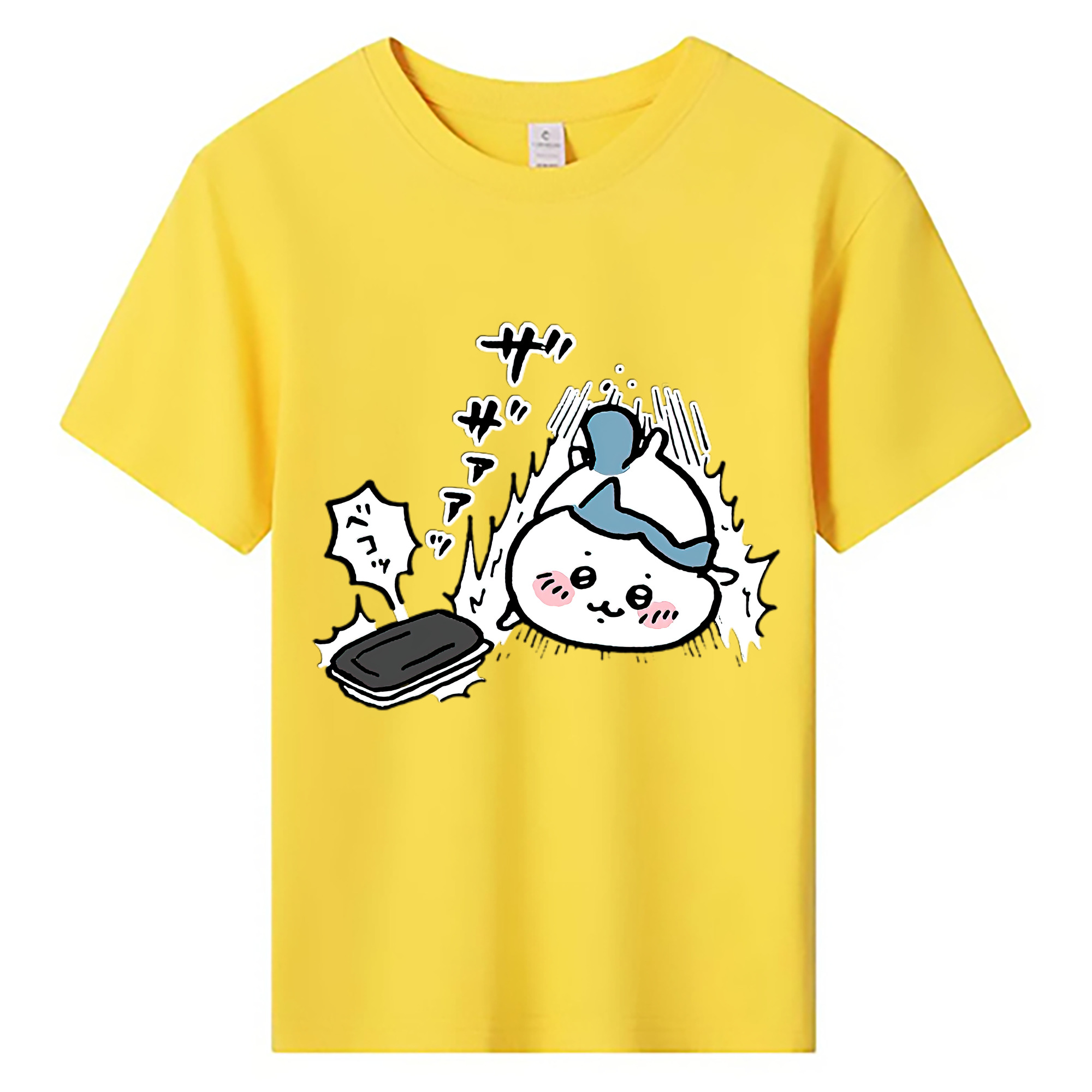 （画像用） ちいかわ ハチワレ Chii-kawa hachiware 綿100％キッズTシャツ（フロントプリント）