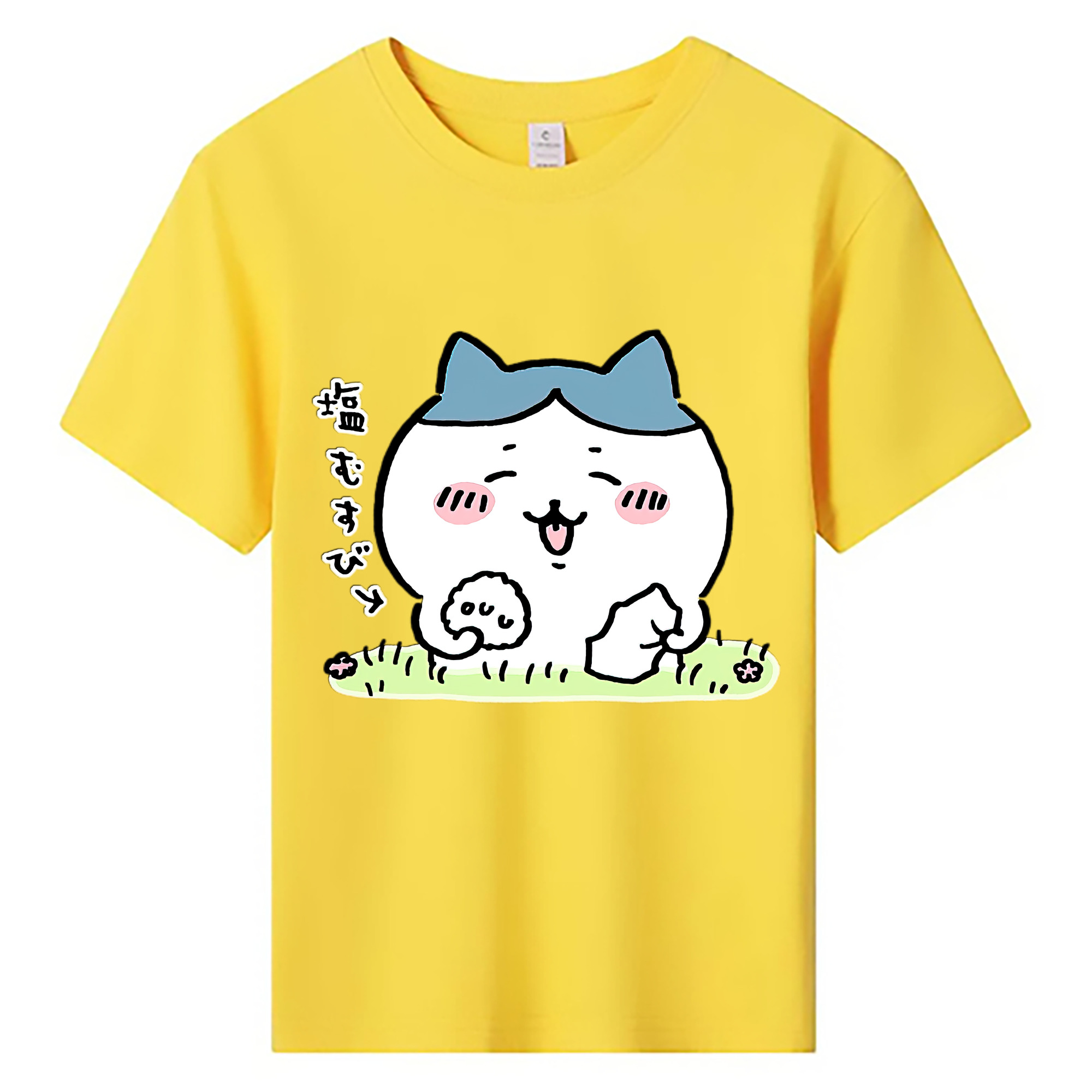 （画像用） ちいかわ ハチワレ Chii-kawa hachiware 綿100％キッズTシャツ（フロントプリント）