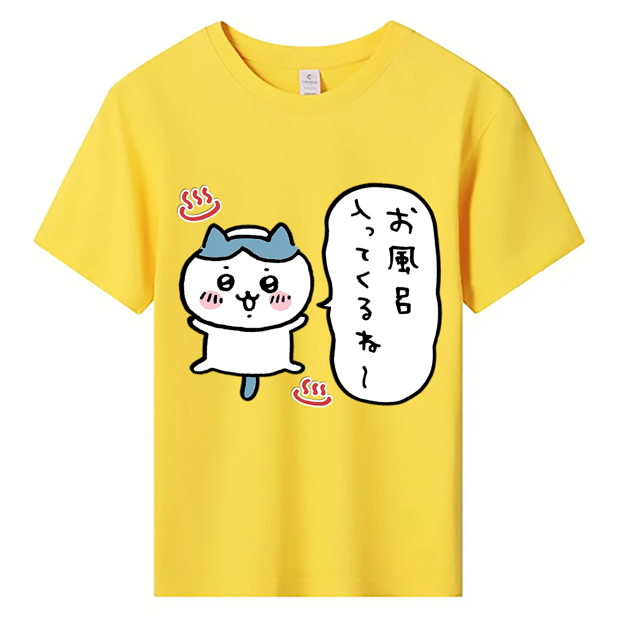 （画像用） ちいかわ ハチワレ Chii-kawa hachiware 綿100％キッズTシャツ（フロントプリント）