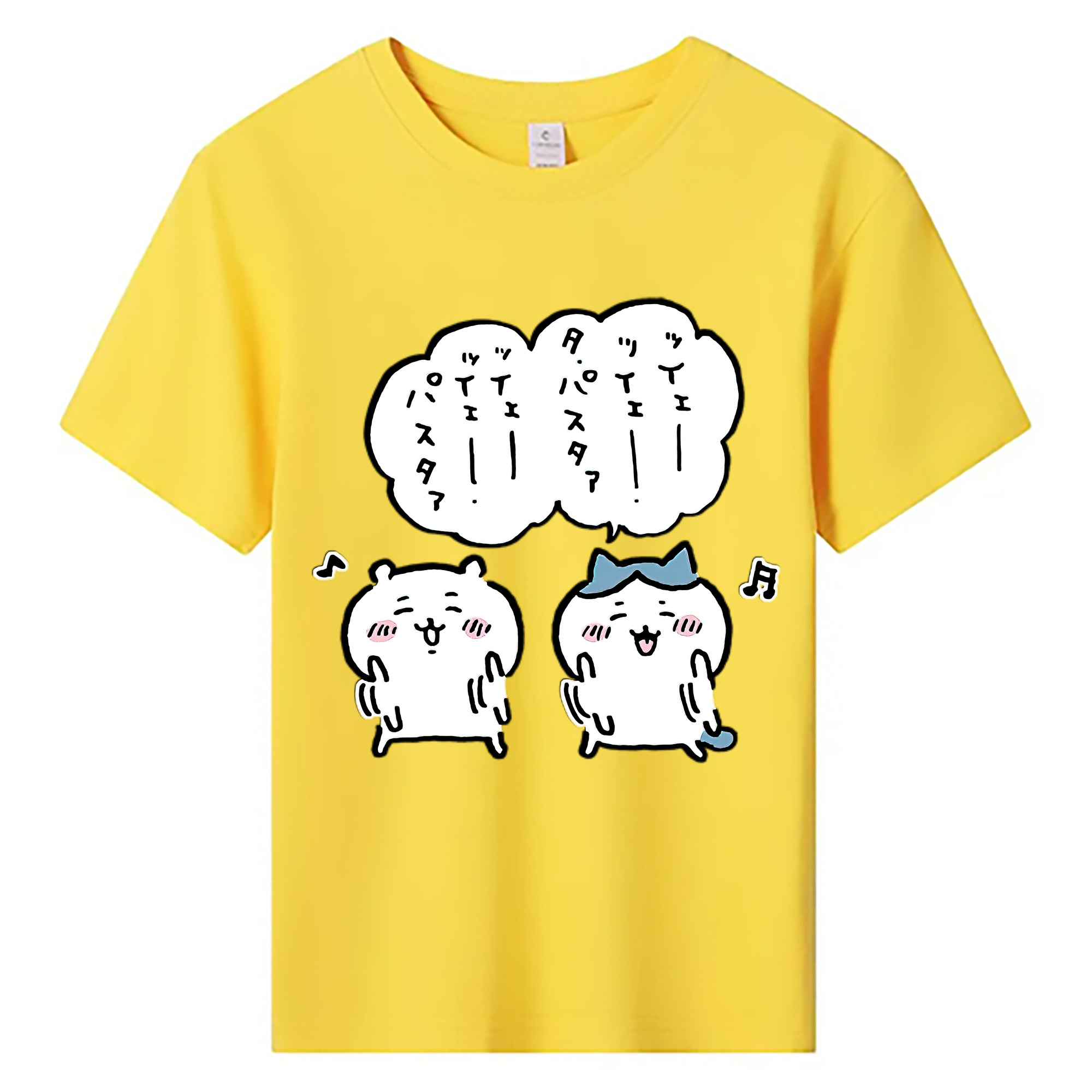 （画像用） ちいかわ ハチワレ Chii-kawa hachiware 綿100％キッズTシャツ（フロントプリント）