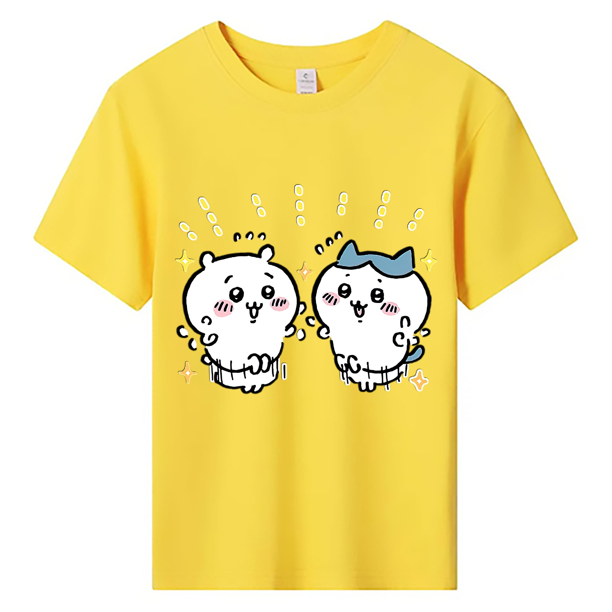 （画像用） ちいかわ ハチワレ Chii-kawa hachiware 綿100％キッズTシャツ（フロントプリント）