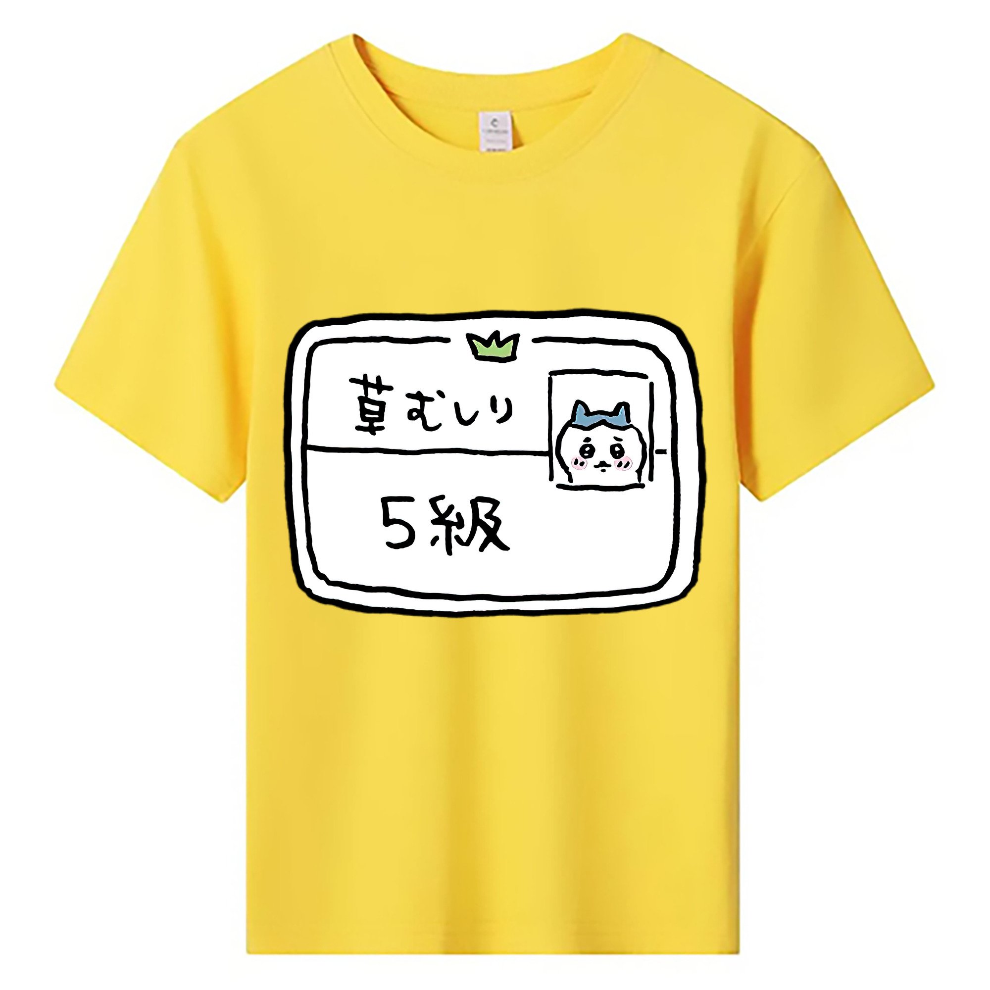 （画像用） ちいかわ ハチワレ Chii-kawa hachiware 綿100％キッズTシャツ（フロントプリント）