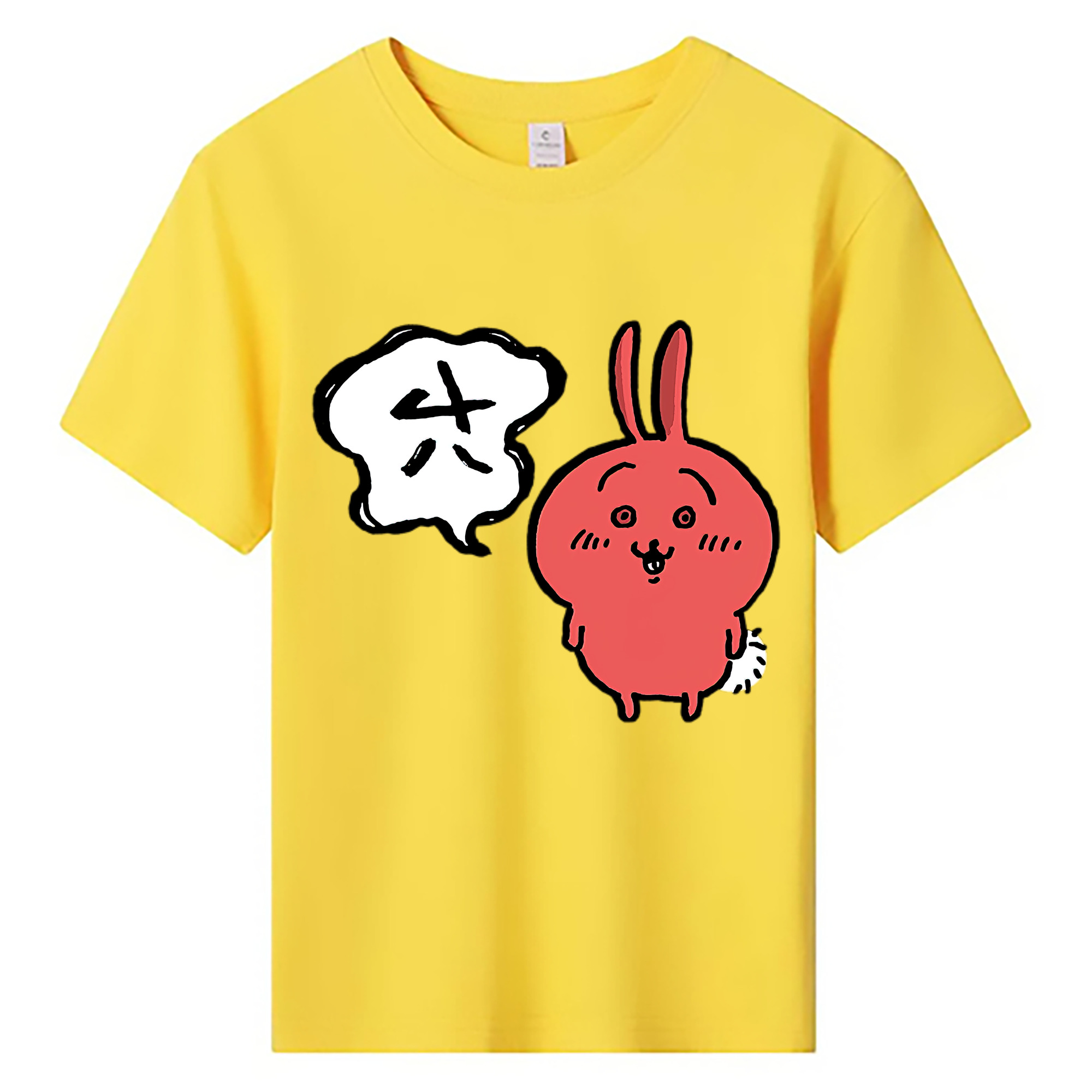 （画像用） ちいかわ ハチワレ Chii-kawa hachiware 綿100％キッズTシャツ（フロントプリント）