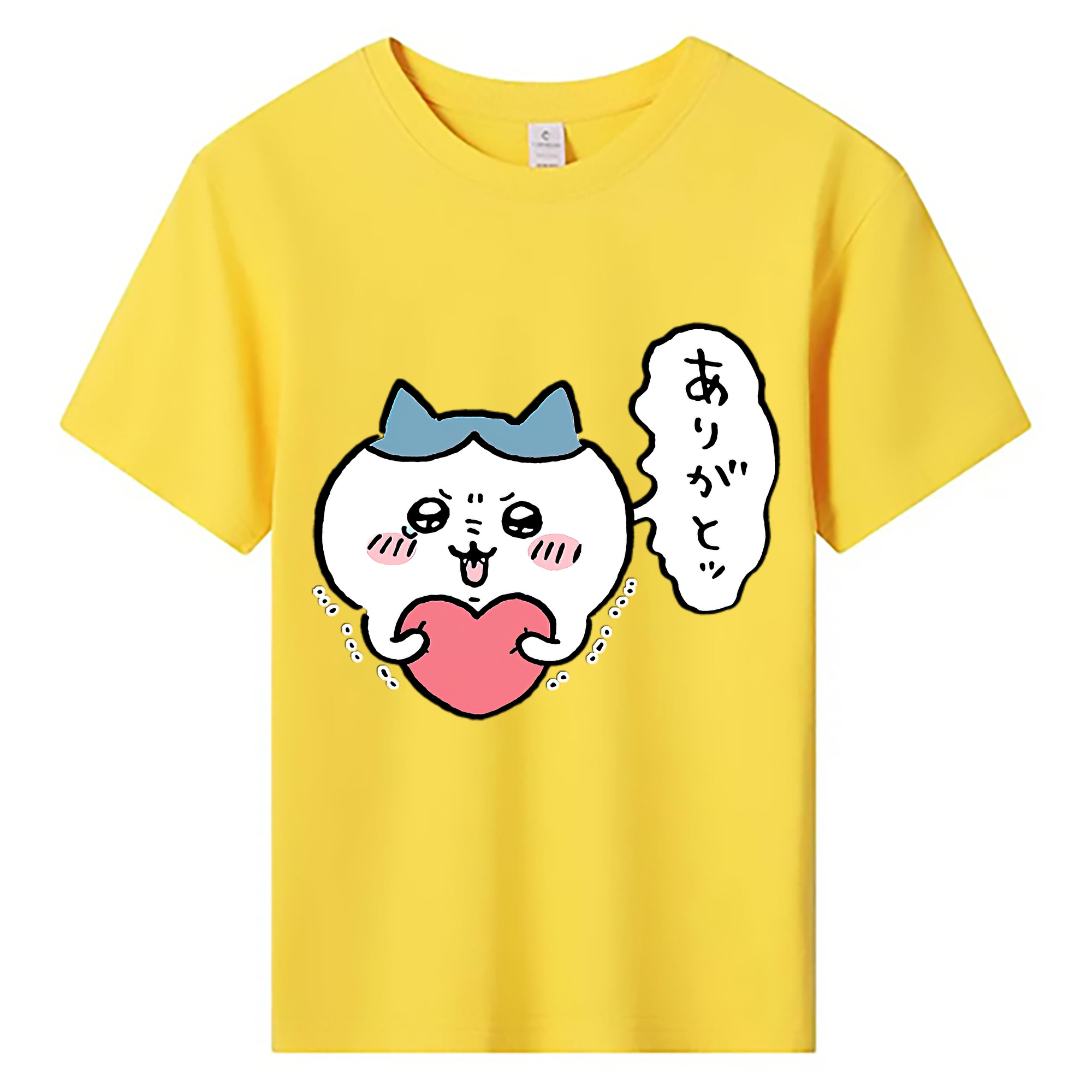 （画像用） ちいかわ ハチワレ Chii-kawa hachiware 綿100％キッズTシャツ（フロントプリント）
