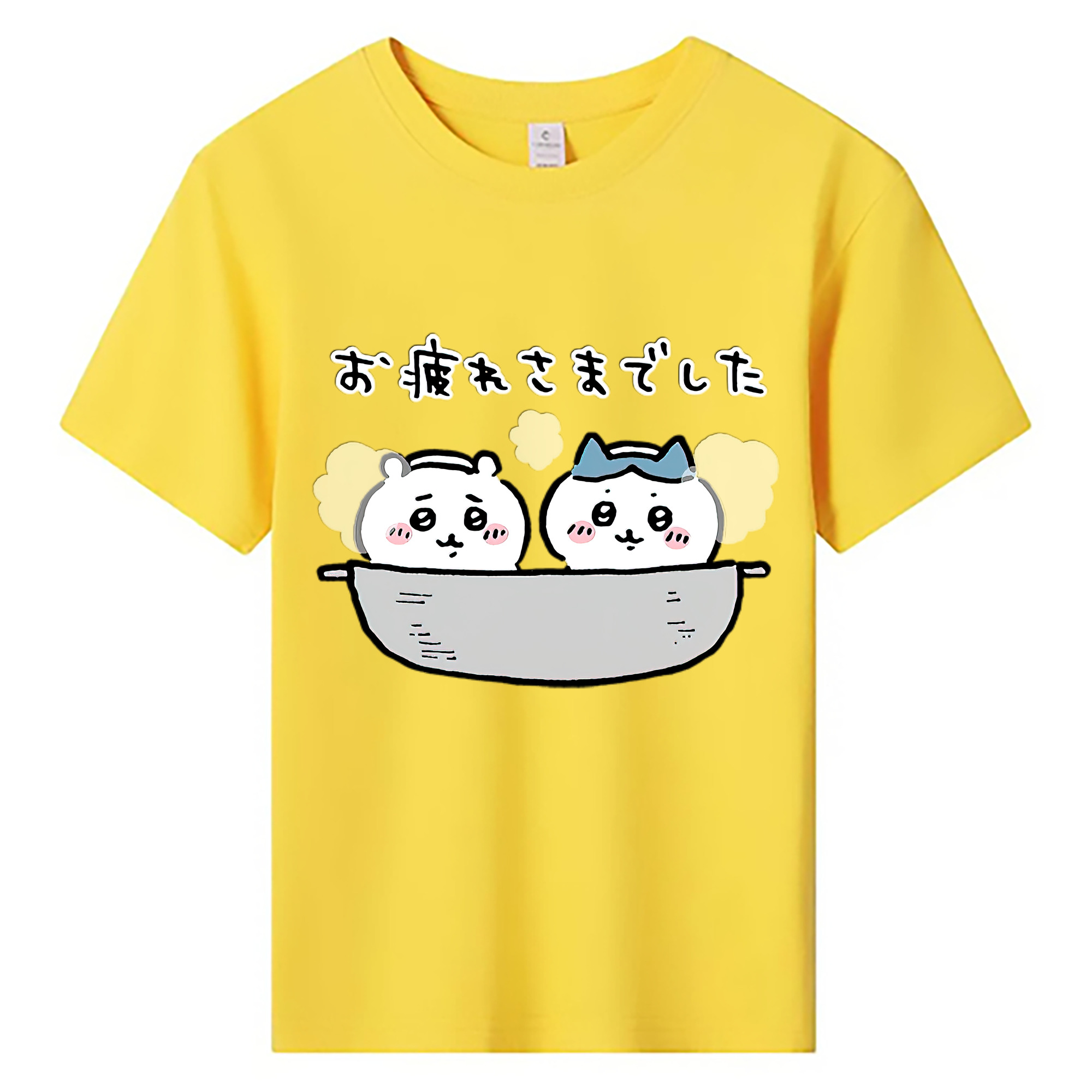 （画像用） ちいかわ ハチワレ Chii-kawa hachiware 綿100％キッズTシャツ（フロントプリント）