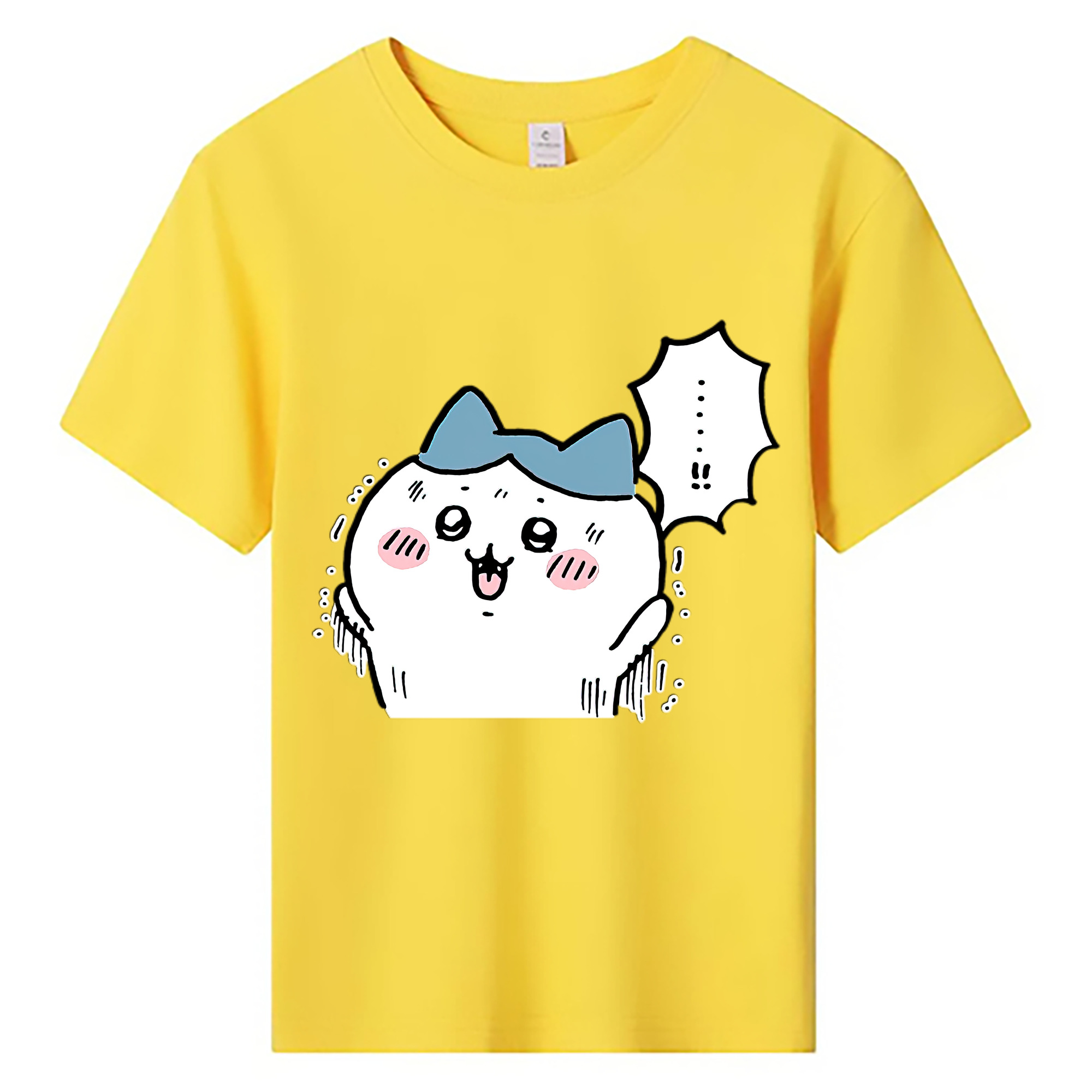 （画像用） ちいかわ ハチワレ Chii-kawa hachiware 綿100％キッズTシャツ（フロントプリント）