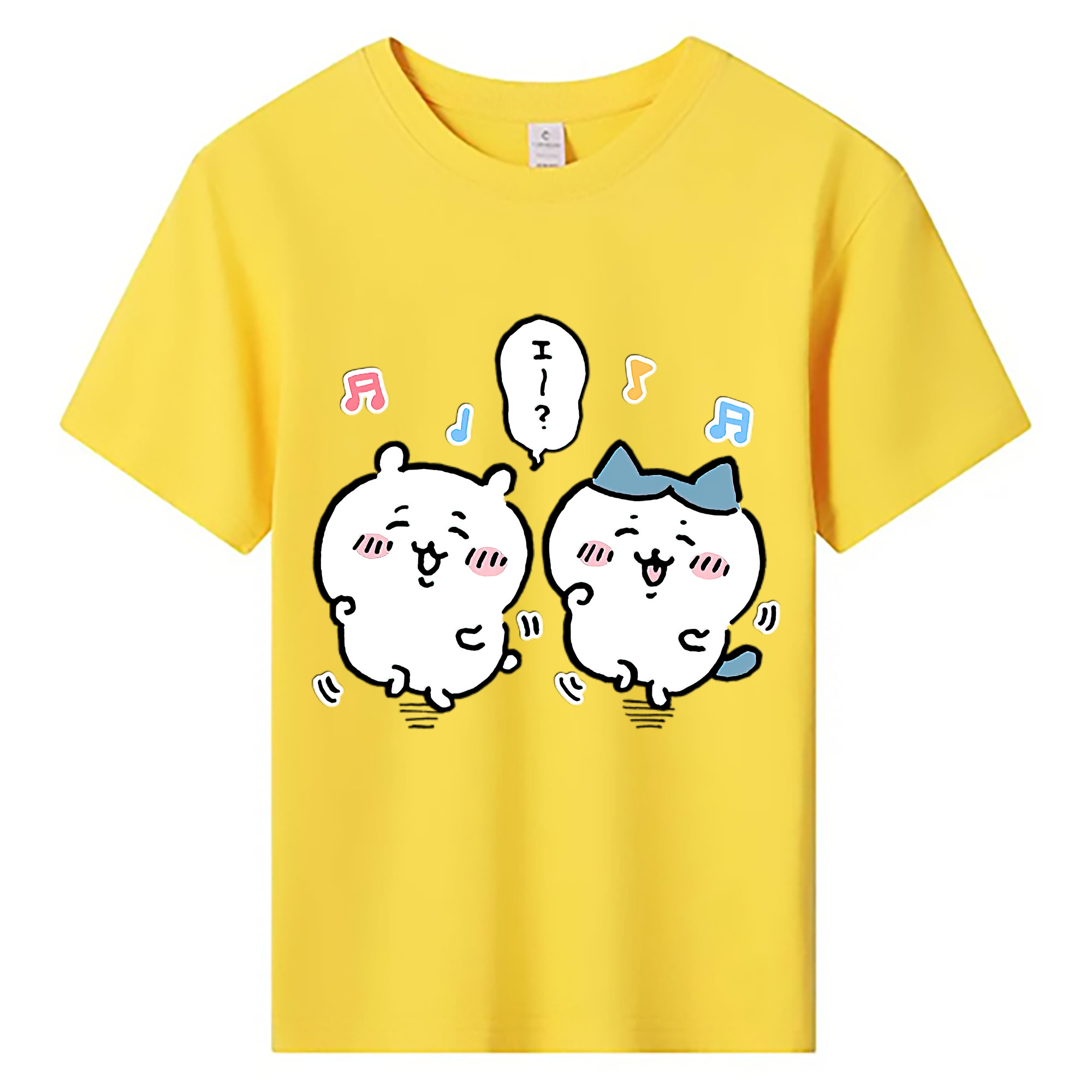 （画像用） ちいかわ ハチワレ Chii-kawa hachiware 綿100％キッズTシャツ（フロントプリント）