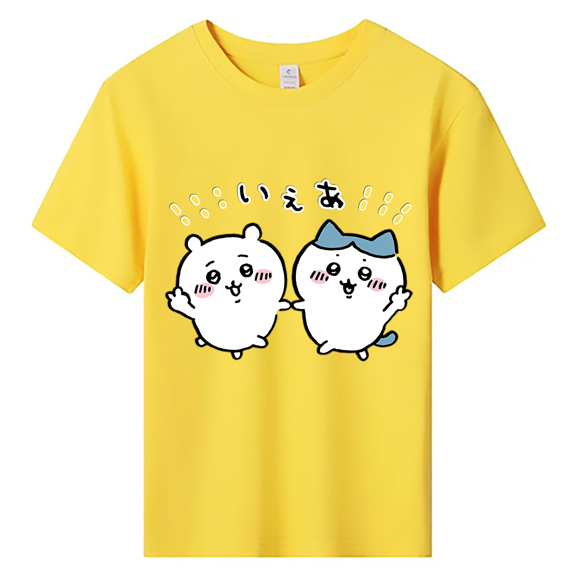 （画像用） ちいかわ ハチワレ Chii-kawa hachiware 綿100％キッズTシャツ（フロントプリント）