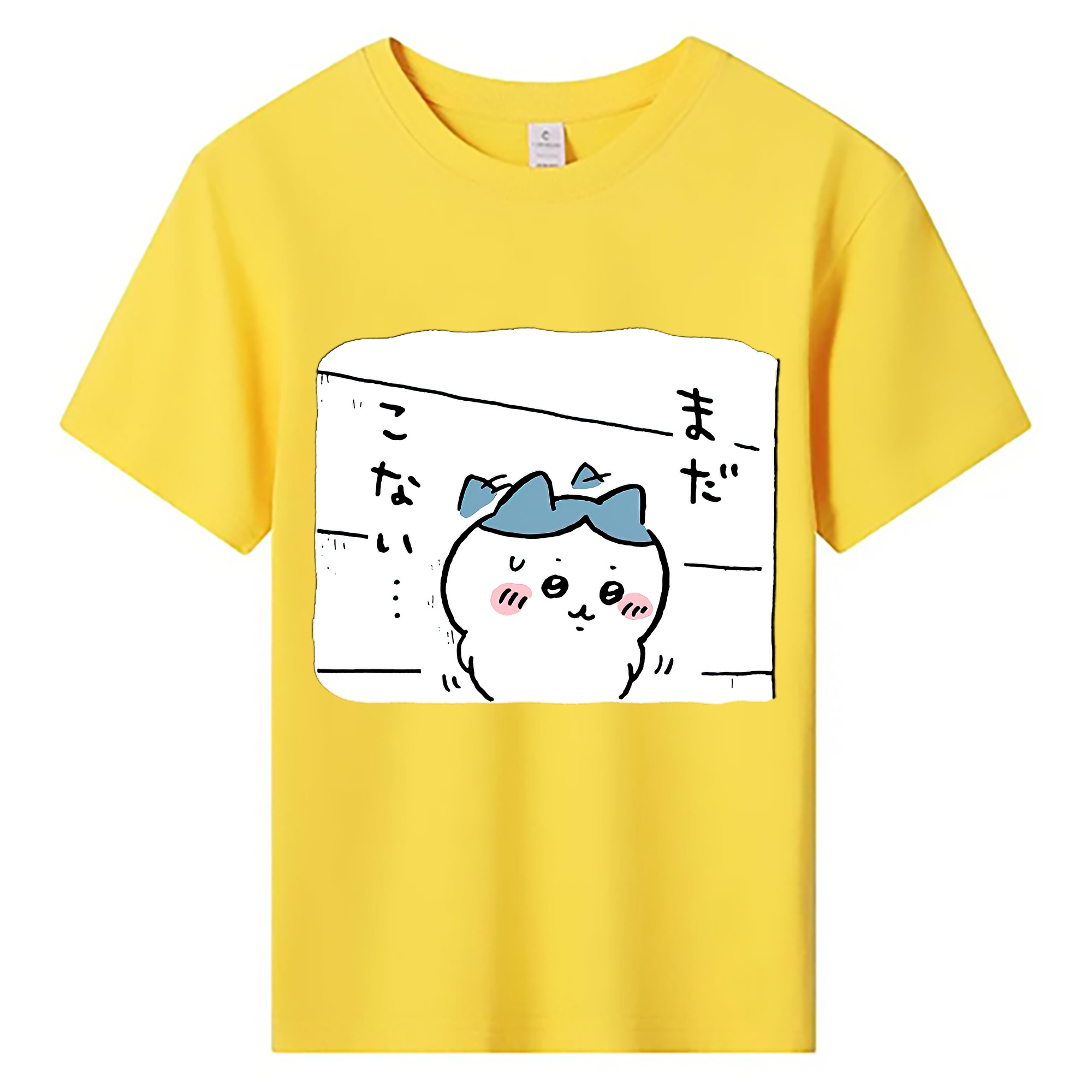 （画像用） ちいかわ ハチワレ Chii-kawa hachiware 綿100％キッズTシャツ（フロントプリント）