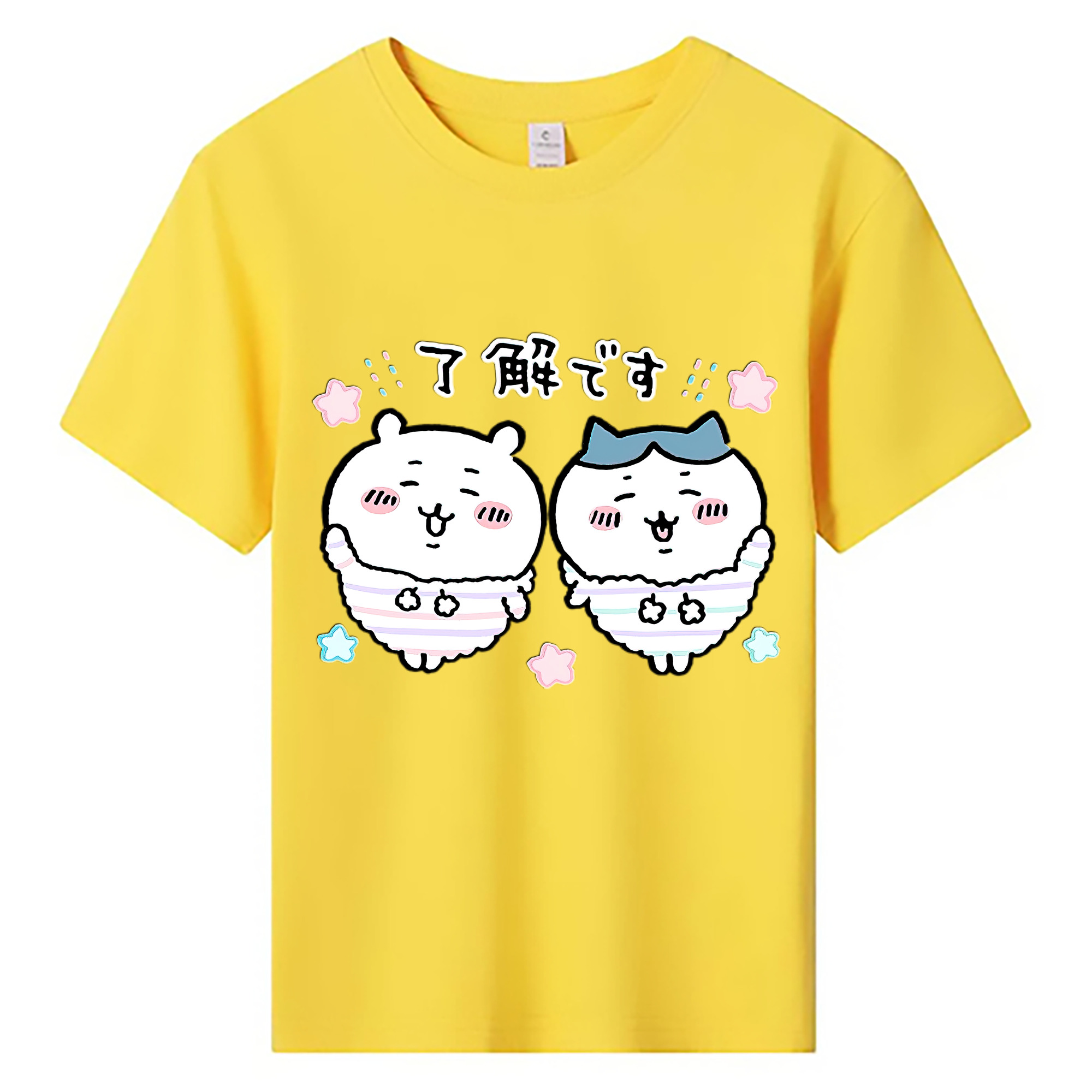 （画像用） ちいかわ ハチワレ Chii-kawa hachiware 綿100％キッズTシャツ（フロントプリント）