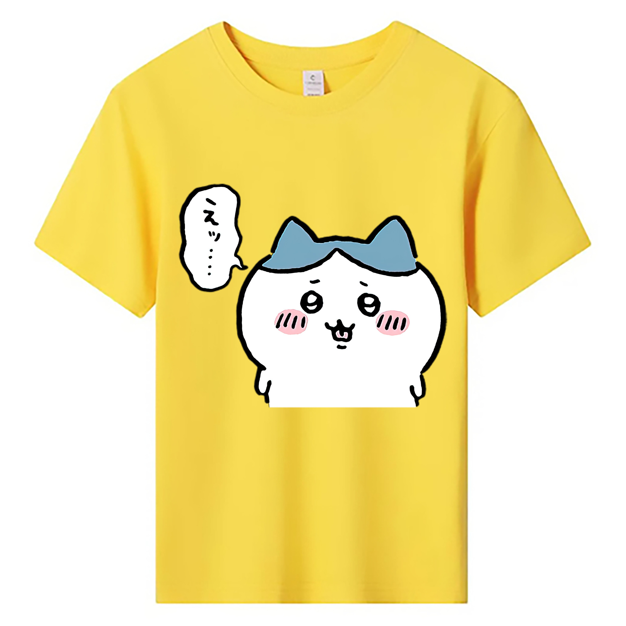 （画像用） ちいかわ ハチワレ Chii-kawa hachiware 綿100％キッズTシャツ（フロントプリント）