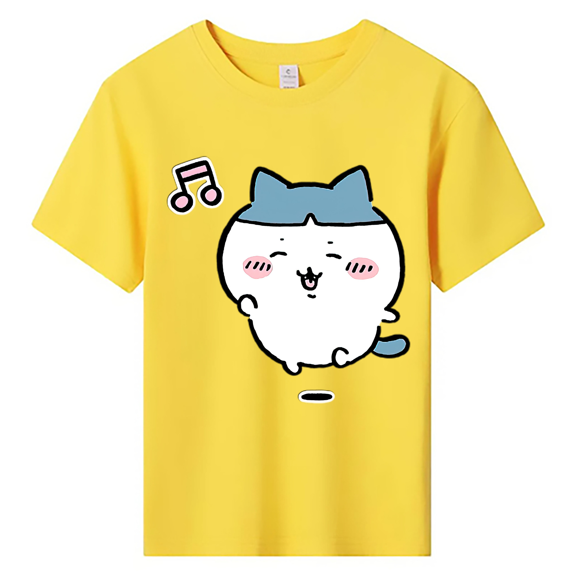 （画像用） ちいかわ ハチワレ Chii-kawa hachiware 綿100％キッズTシャツ（フロントプリント）