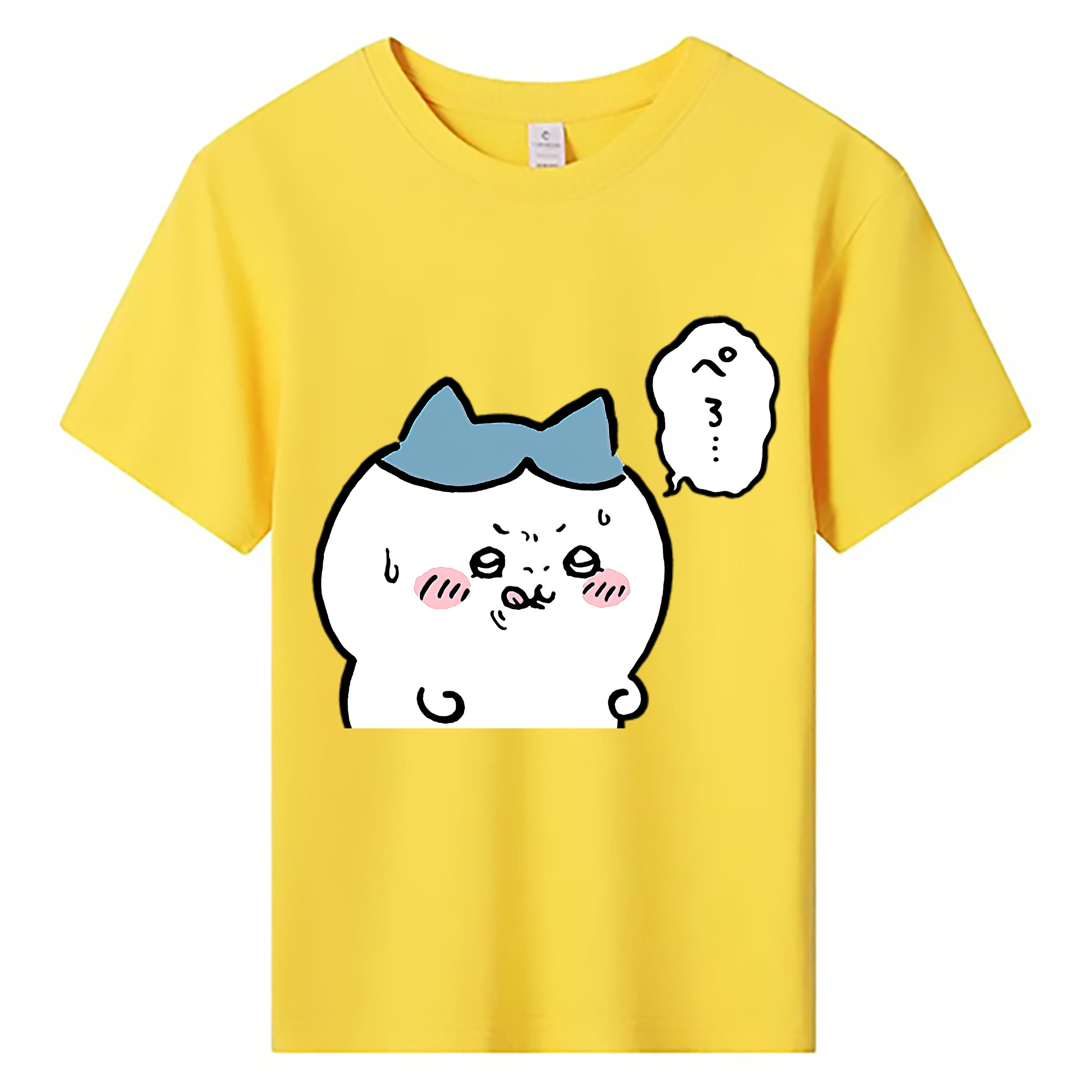 （画像用） ちいかわ ハチワレ Chii-kawa hachiware 綿100％キッズTシャツ（フロントプリント）