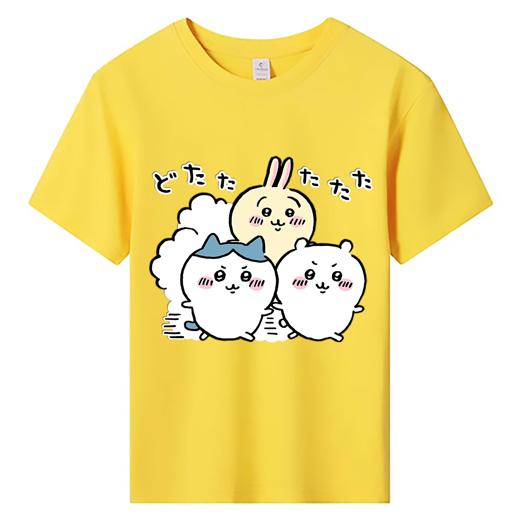 （画像用） ちいかわ ハチワレ Chii-kawa hachiware 綿100％キッズTシャツ（フロントプリント）