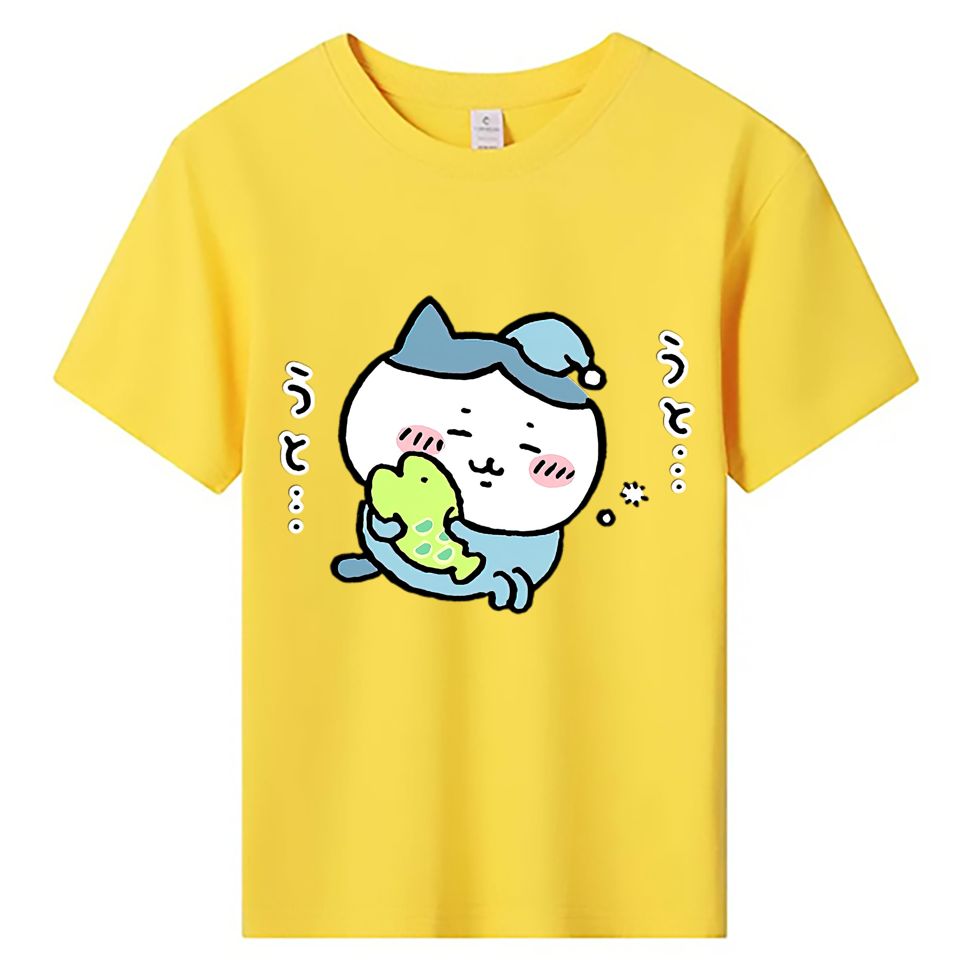 （画像用） ちいかわ ハチワレ Chii-kawa hachiware 綿100％キッズTシャツ（フロントプリント）