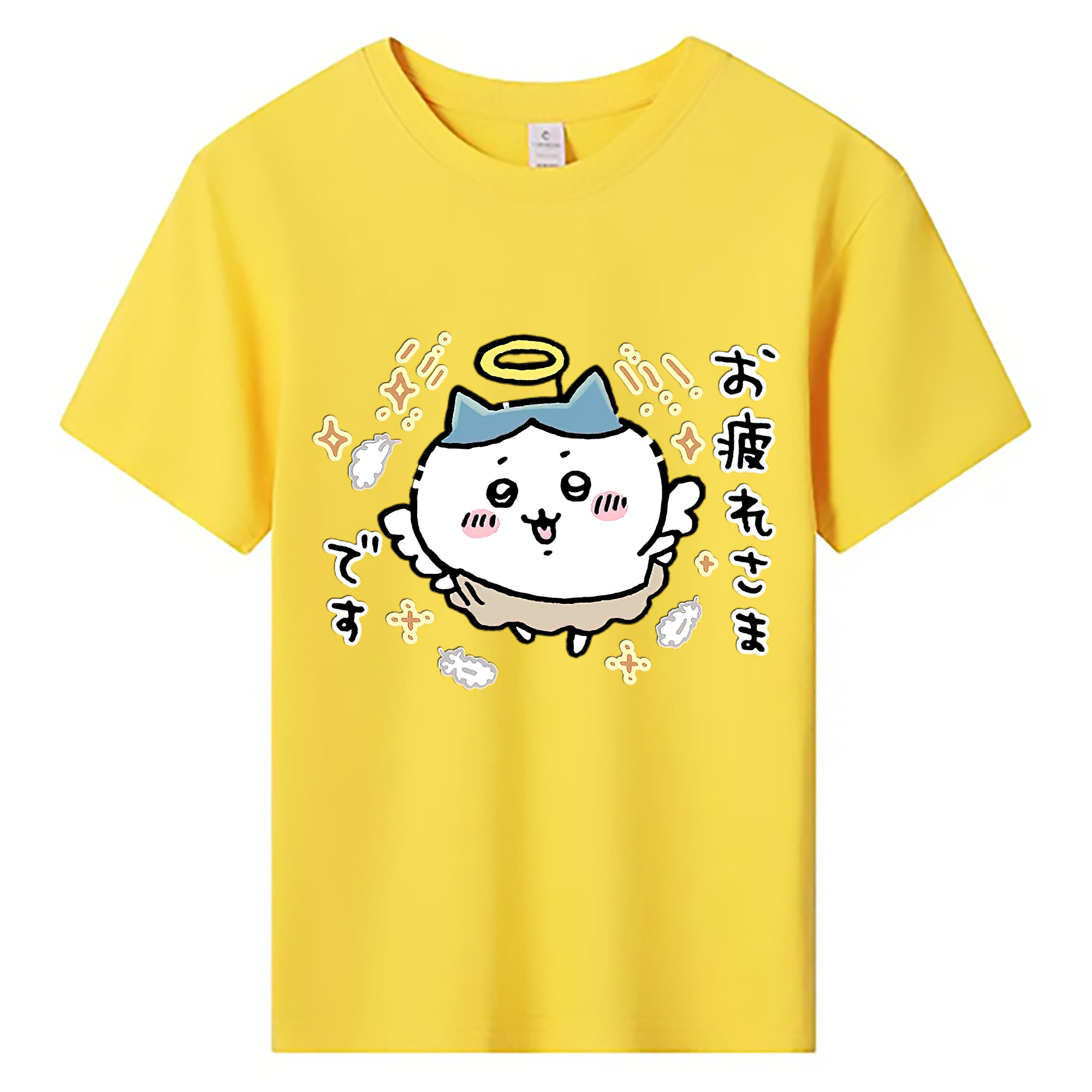 （画像用） ちいかわ ハチワレ Chii-kawa hachiware 綿100％キッズTシャツ（フロントプリント）