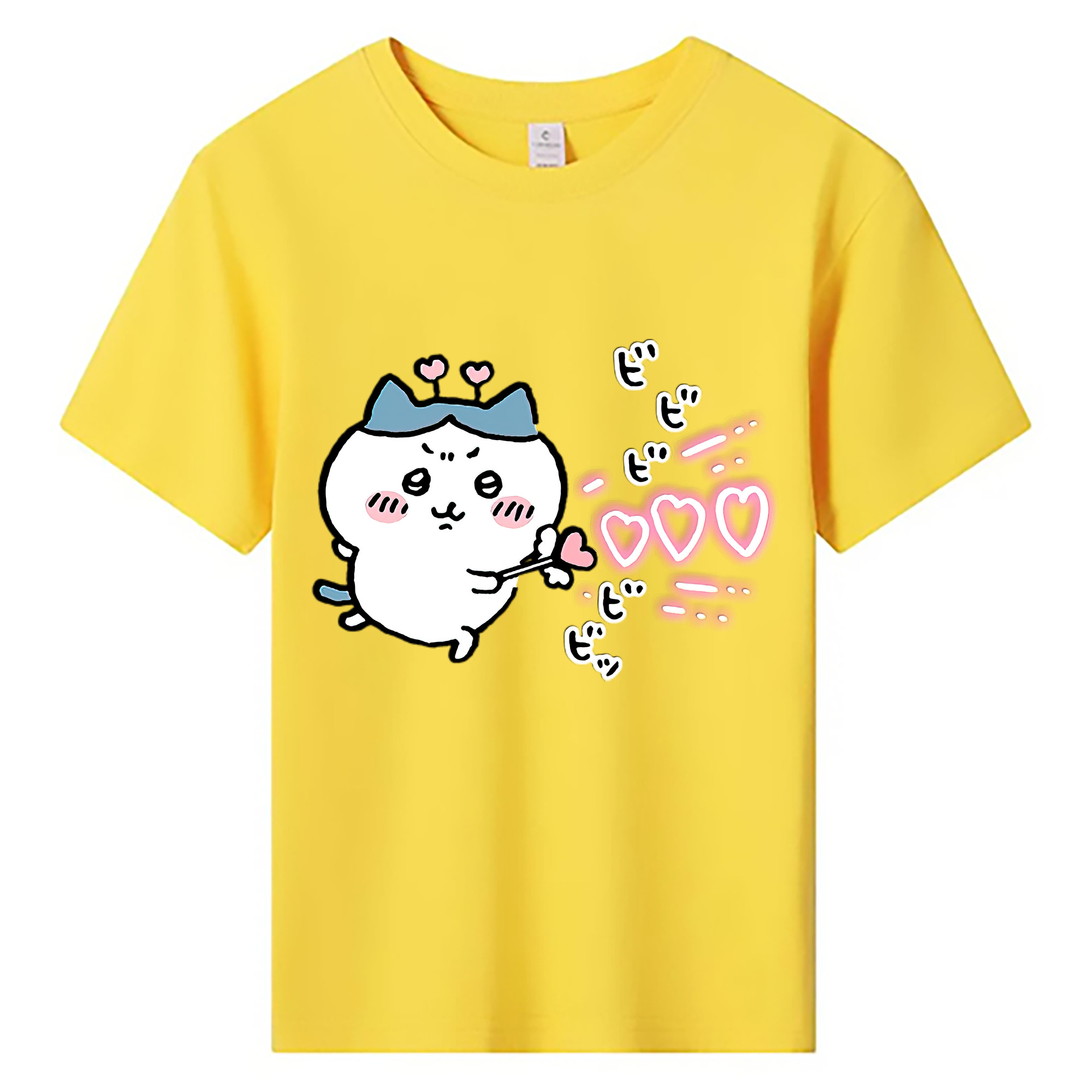 （画像用） ちいかわ ハチワレ Chii-kawa hachiware 綿100％キッズTシャツ（フロントプリント）