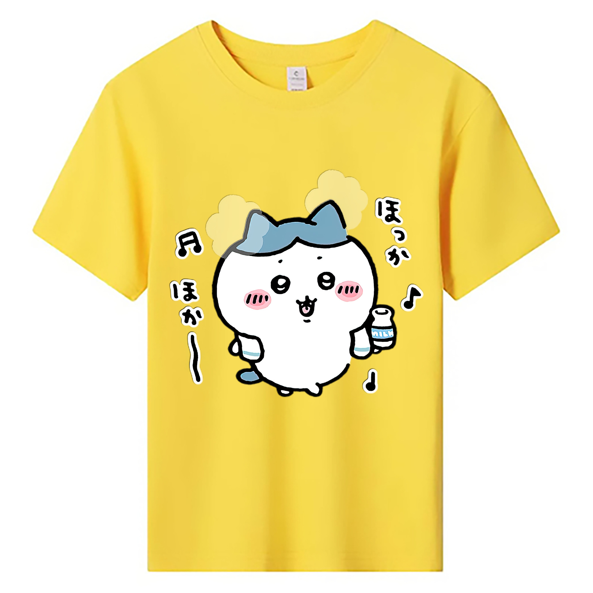 （画像用） ちいかわ ハチワレ Chii-kawa hachiware 綿100％キッズTシャツ（フロントプリント）