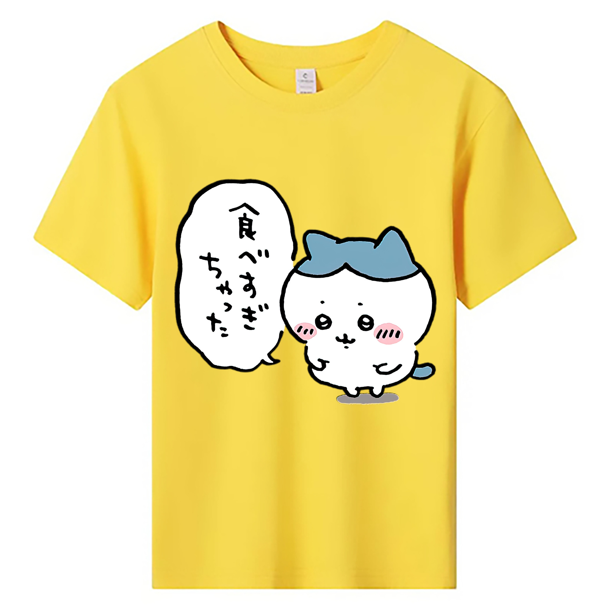 （画像用） ちいかわ ハチワレ Chii-kawa hachiware 綿100％キッズTシャツ（フロントプリント）